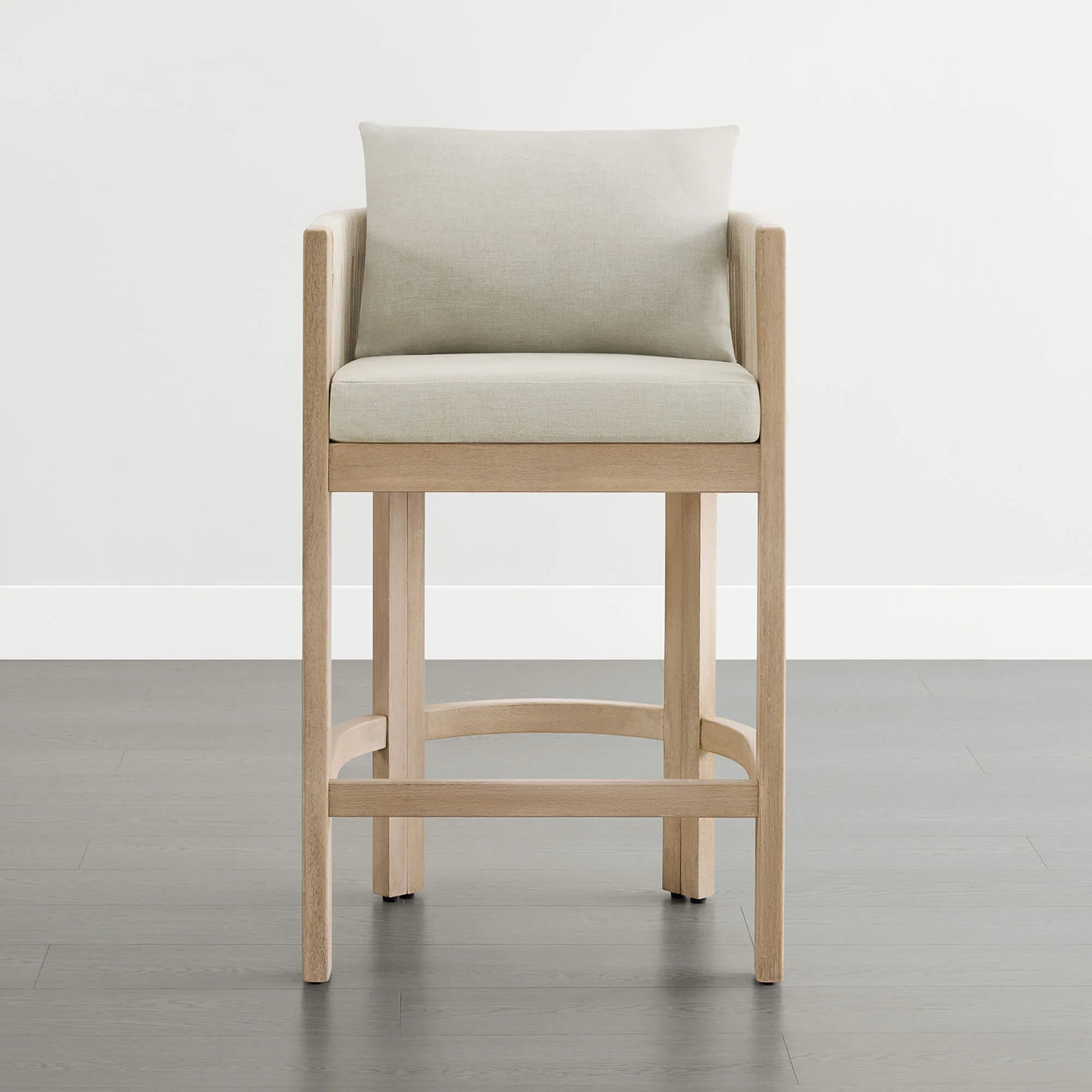 Clover Boho Acacia Wood Rope Indoor & Outdoor Counter Stool - Image 12