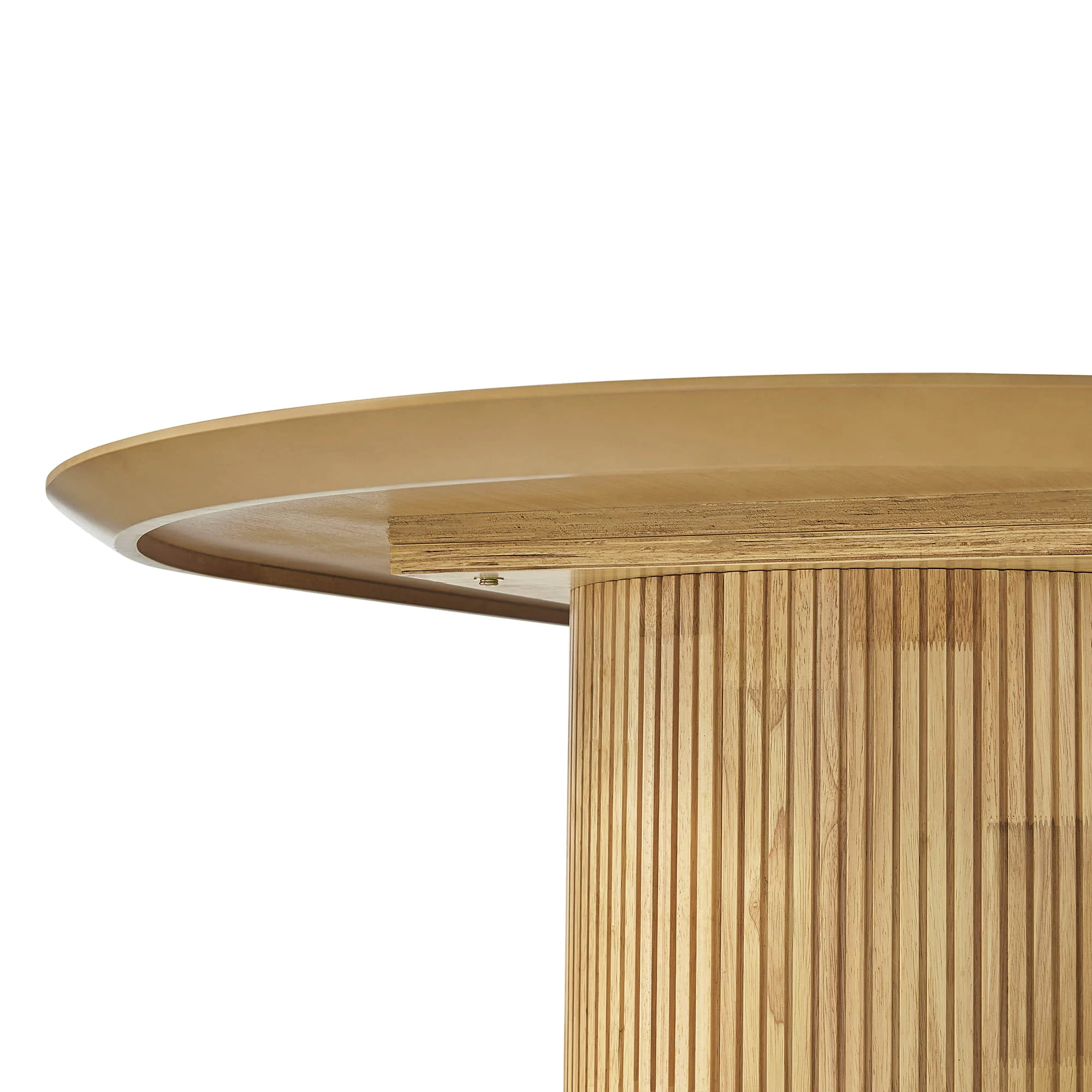 Coral Fluted Oval Wood Dining Table - Image 16