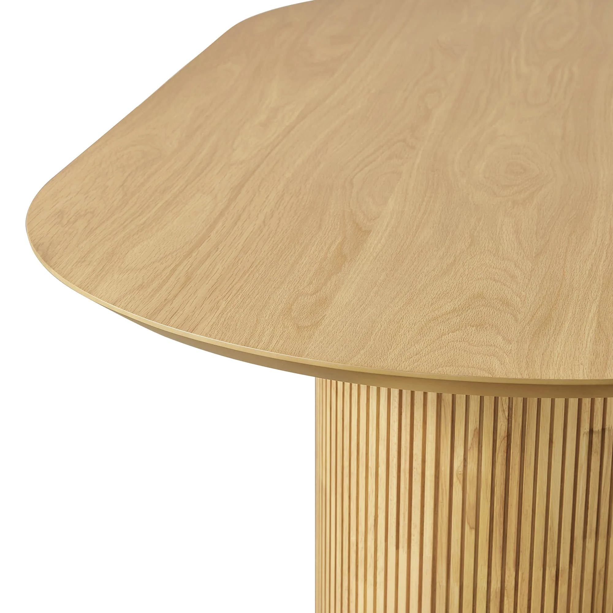 Coral Fluted Oval Wood Dining Table - Image 20