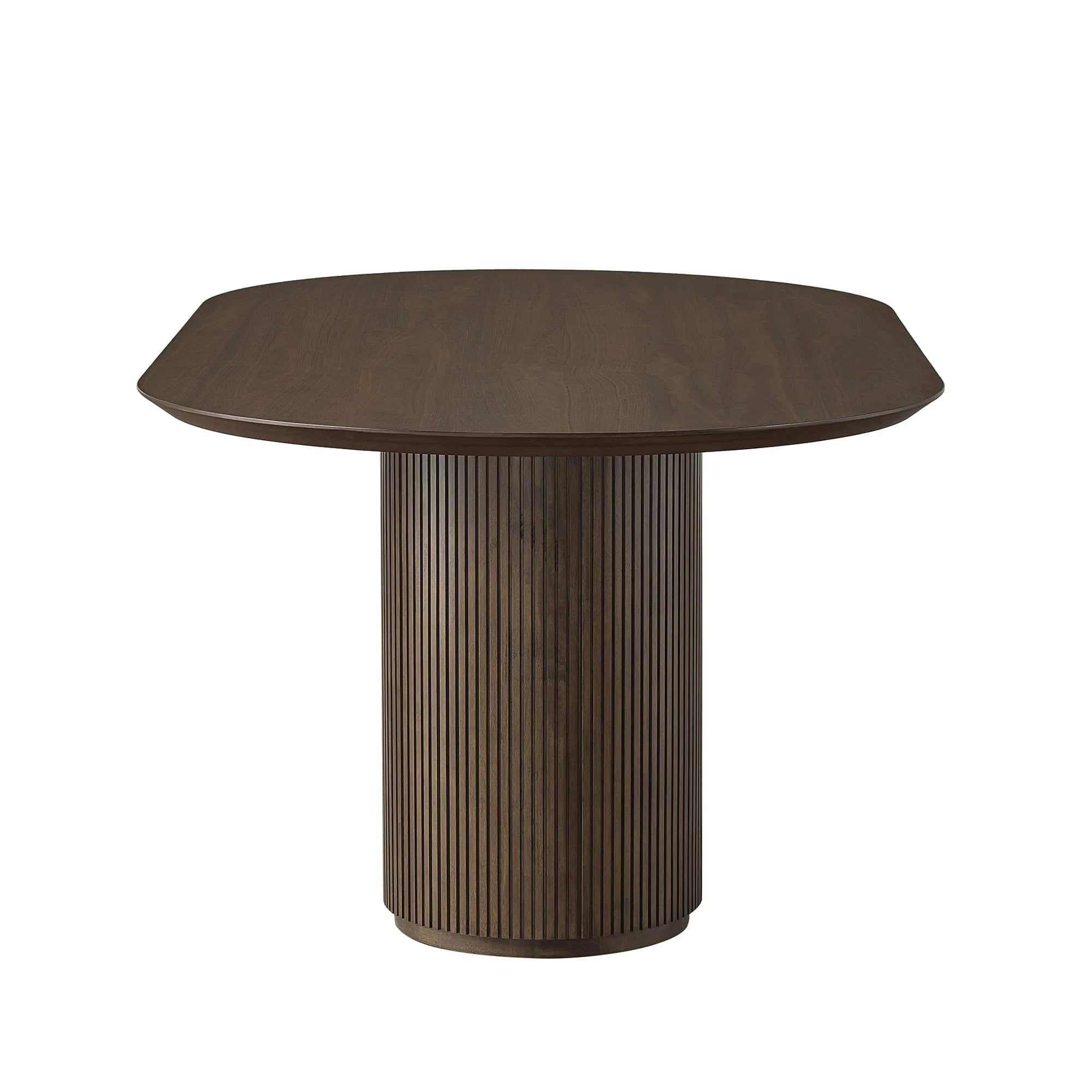Coral Fluted Oval Wood Dining Table - Image 18