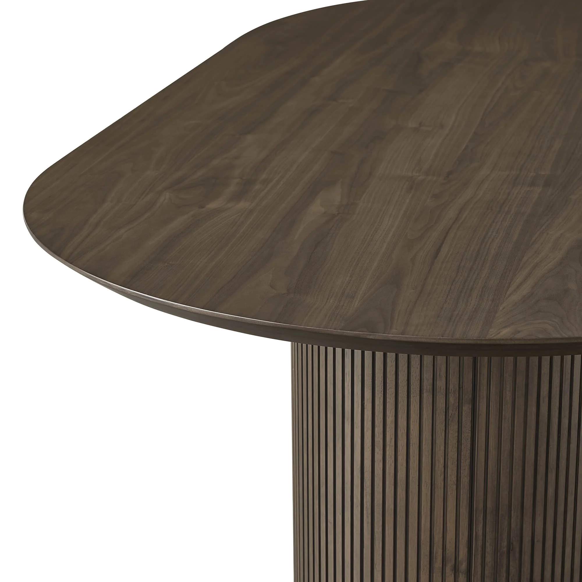 Coral Fluted Oval Wood Dining Table - Image 19