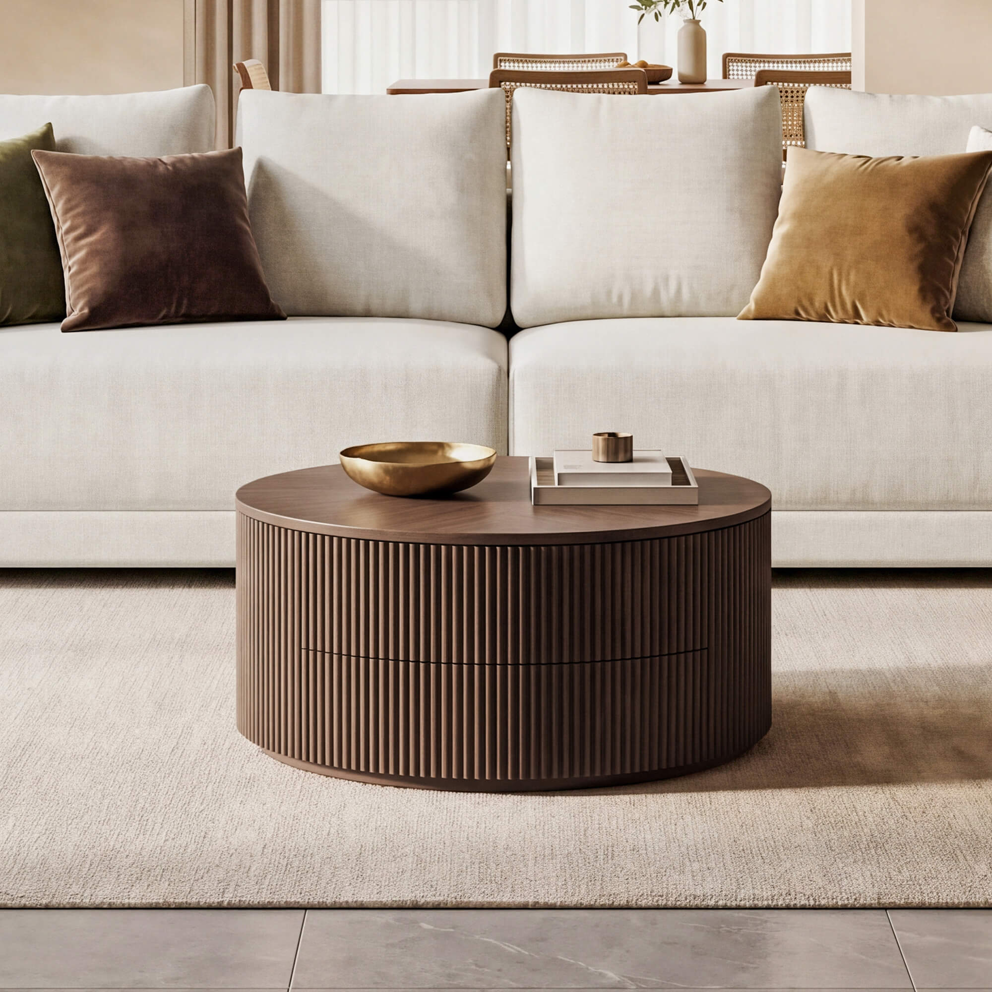 Coral Lifting Top Round Coffee Table - Image 3