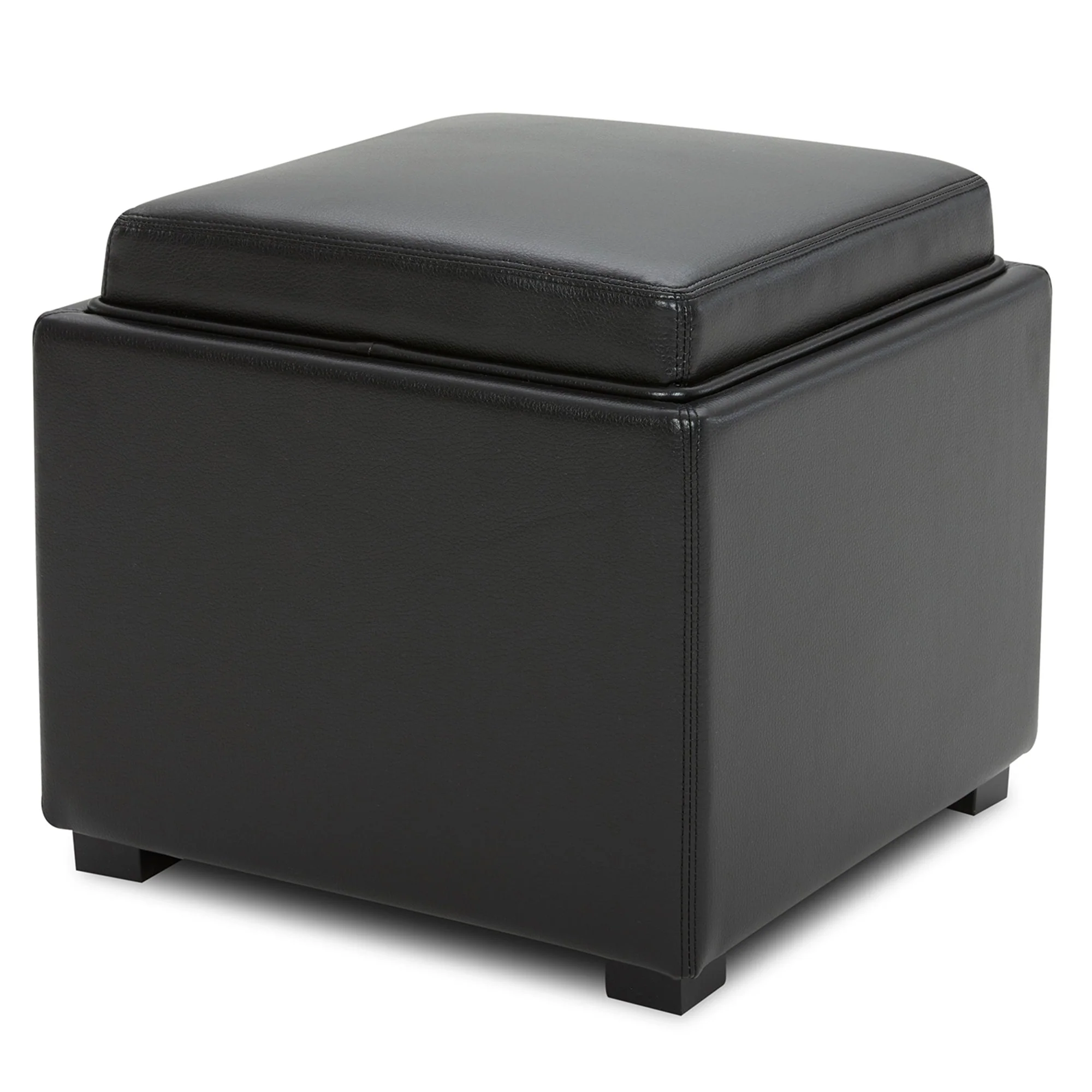 Cube Storage Ottoman - Fabric & Leather - Image 13