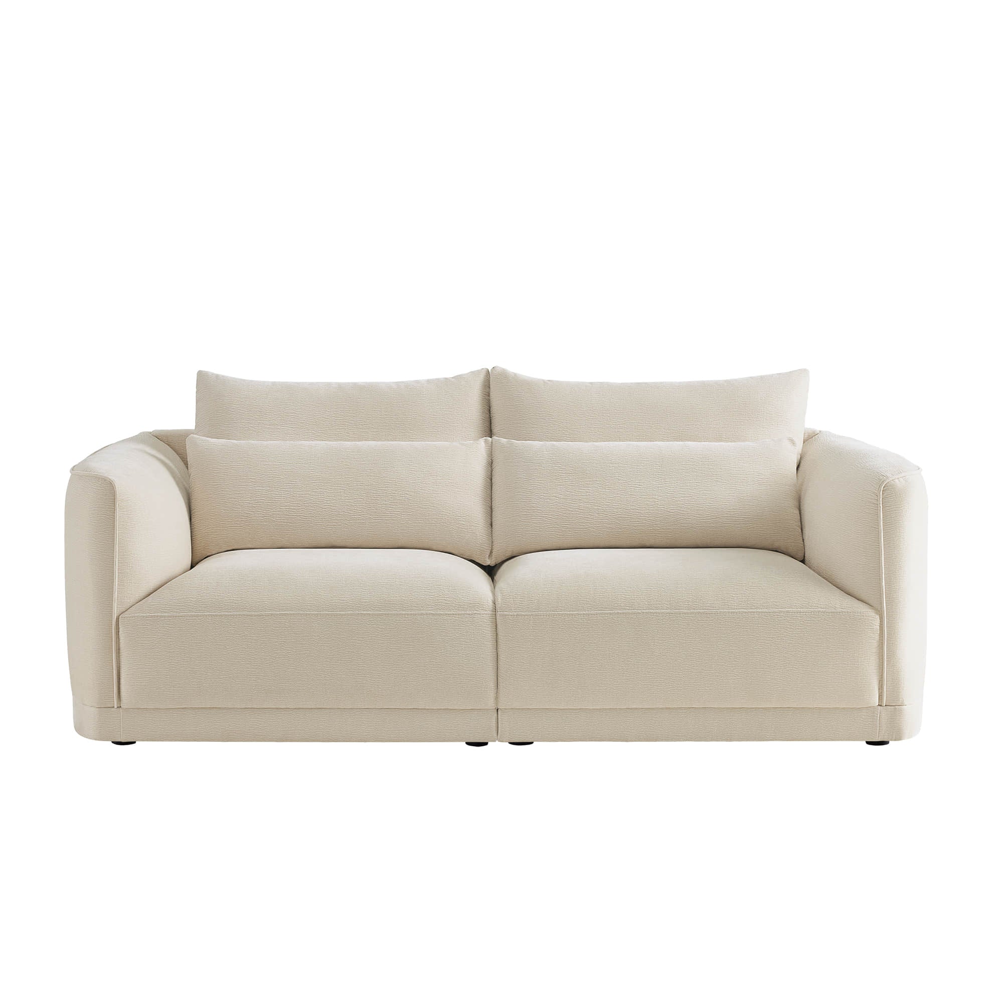 Daisy 2-Seat Modular Curved Chenille Sofa with Down-Filled Cushions - Image 10