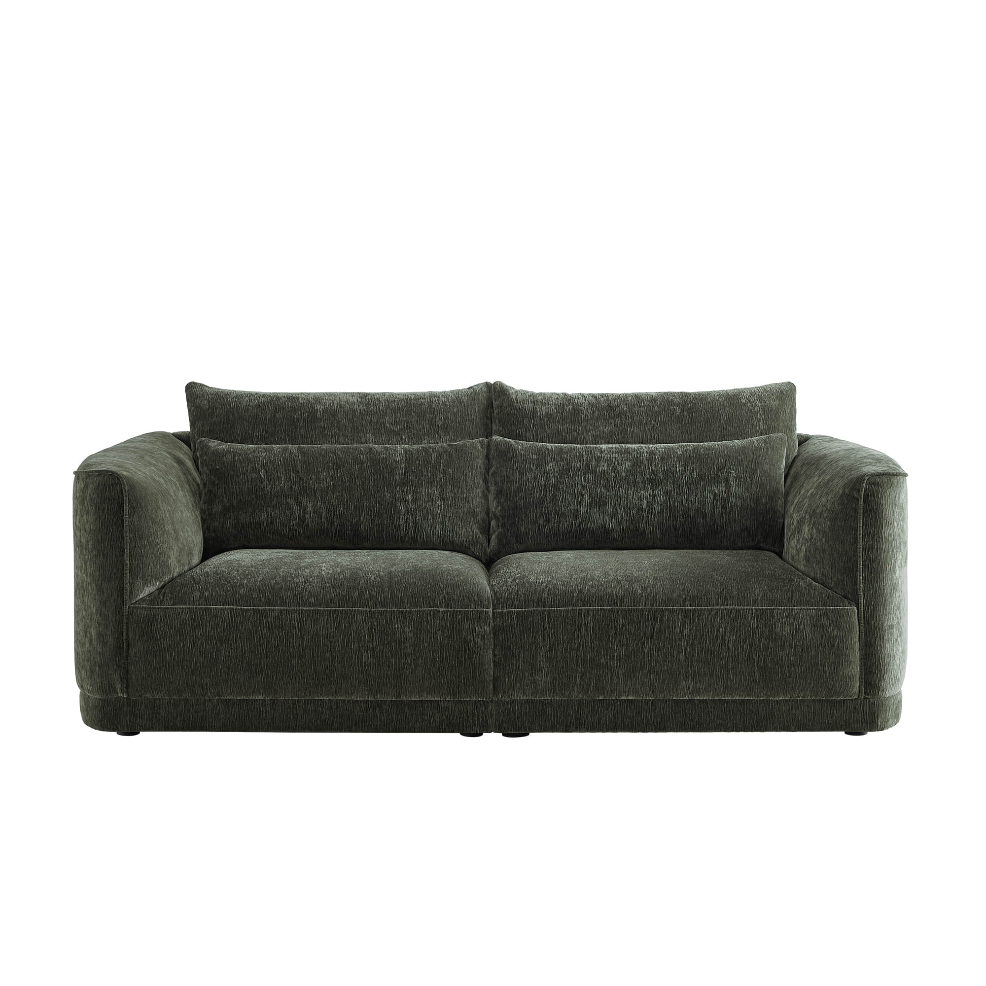 Daisy 2-Seat Modular Curved Chenille Sofa with Down-Filled Cushions - Image 11