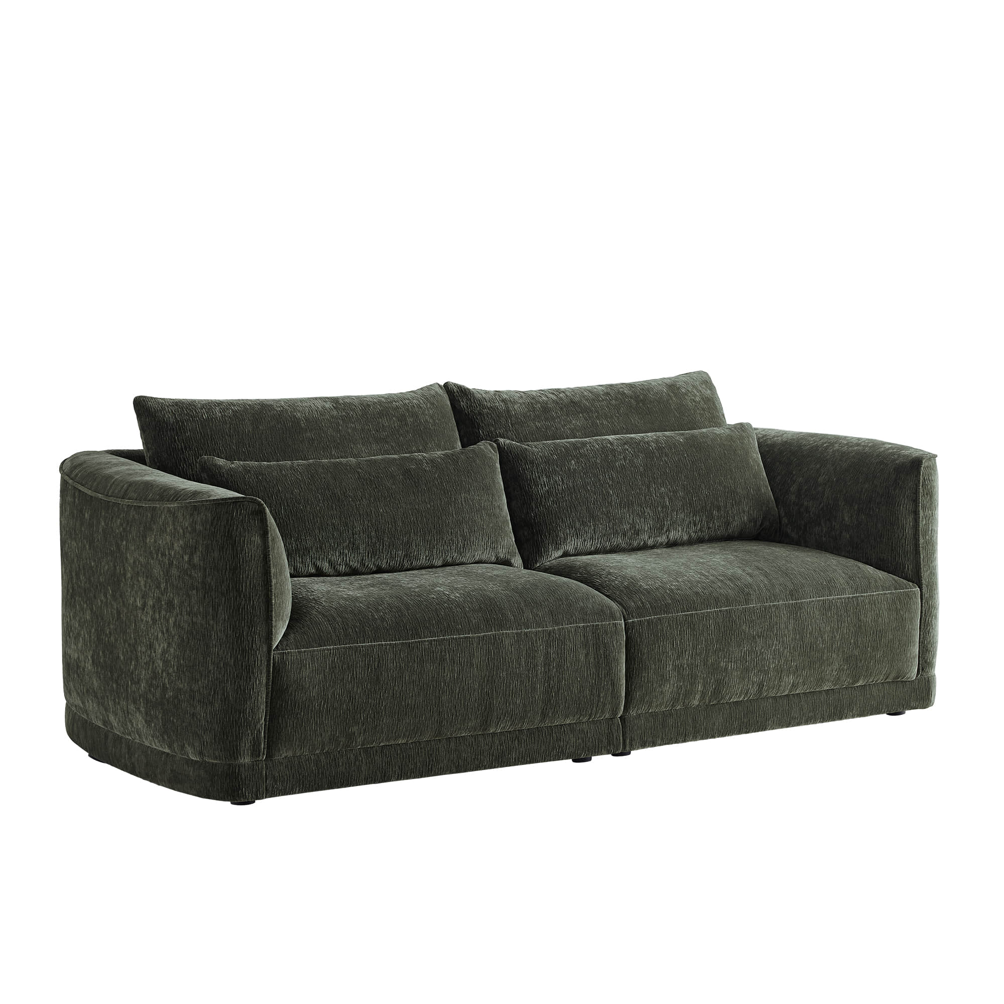 Daisy 2-Seat Modular Curved Chenille Sofa with Down-Filled Cushions - Image 12
