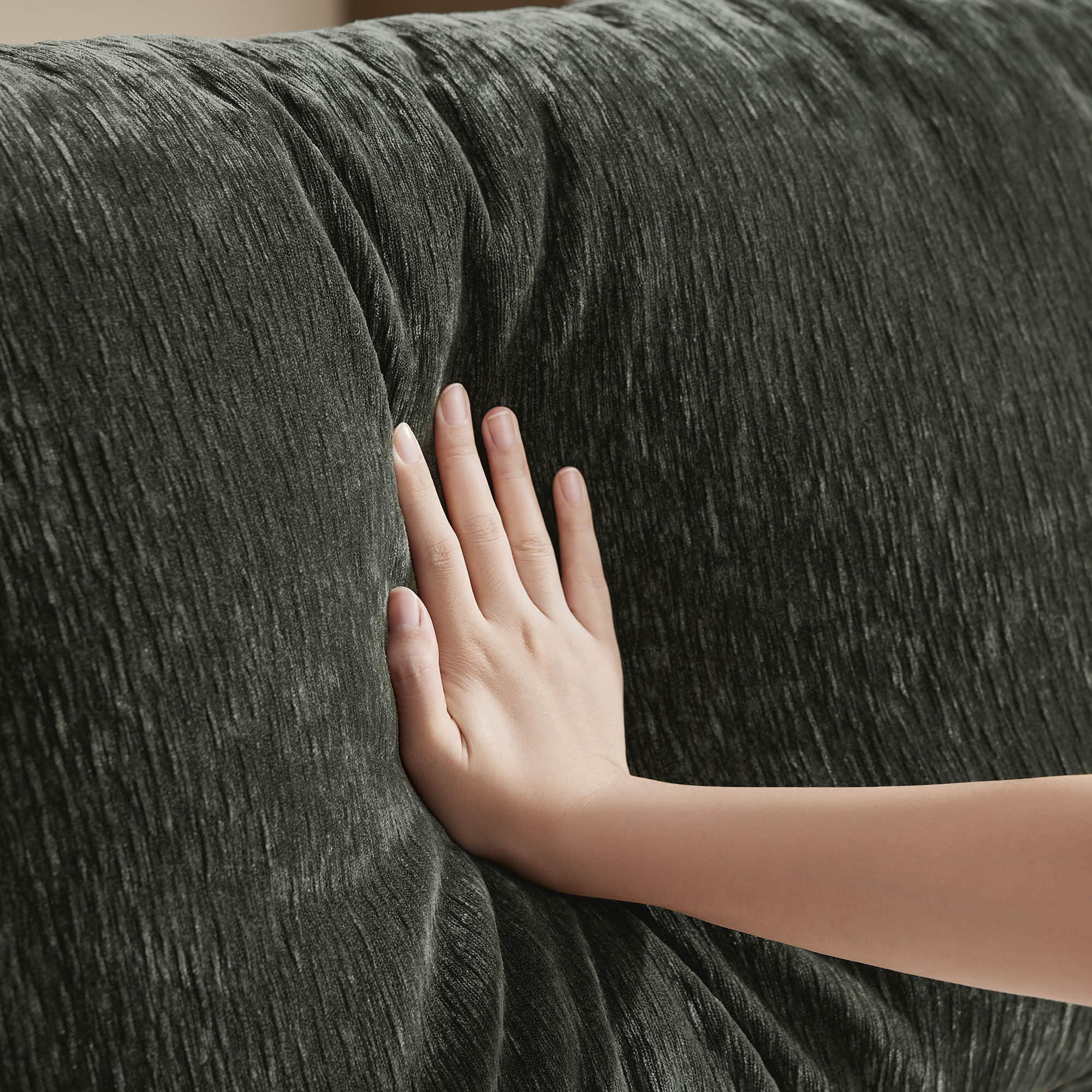 Daisy 2-Seat Modular Curved Chenille Sofa with Down-Filled Cushions - Image 17