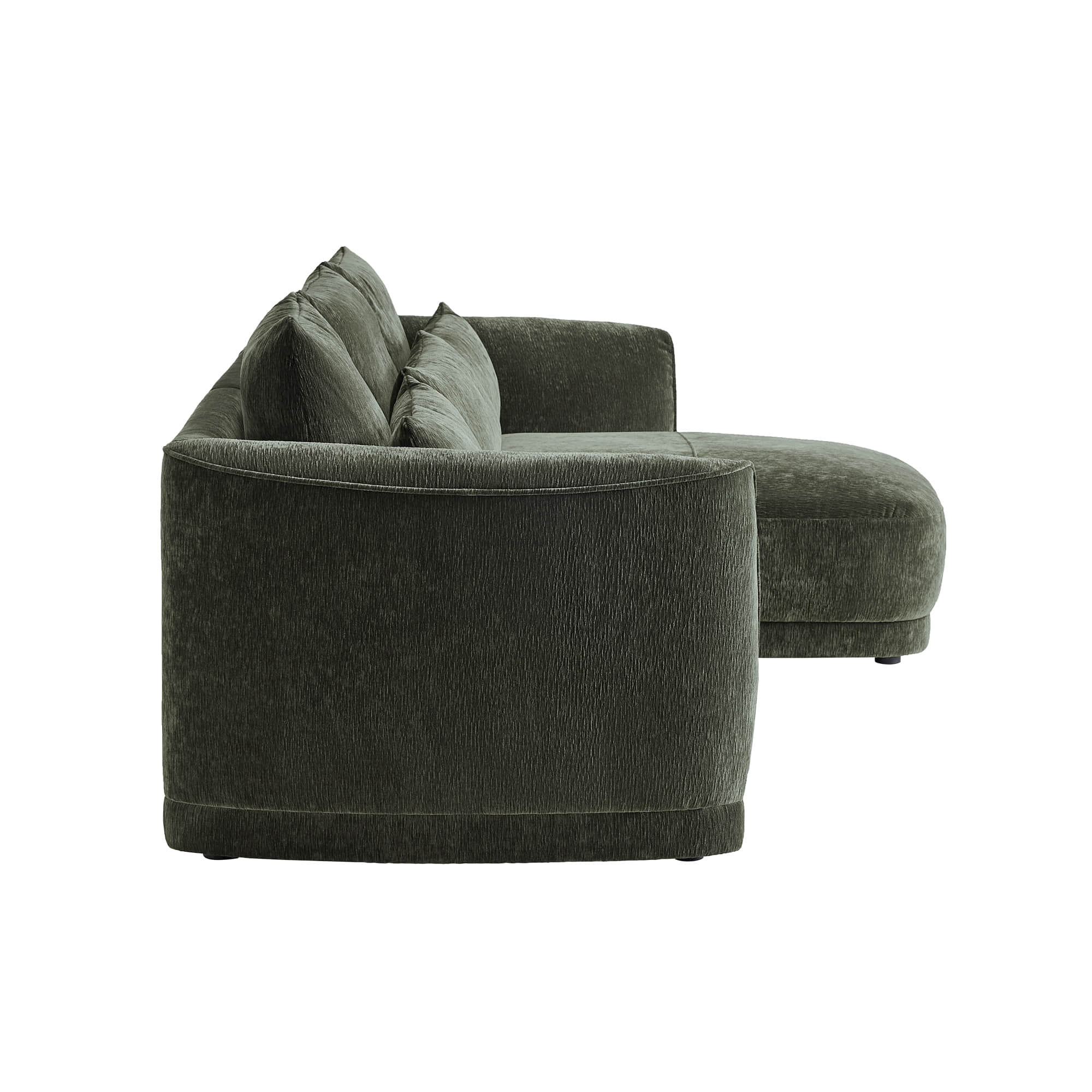 Daisy 3-Seat Modular Curved Chenille Sectional Sofa with Chaise and Down-Filled - Image 25