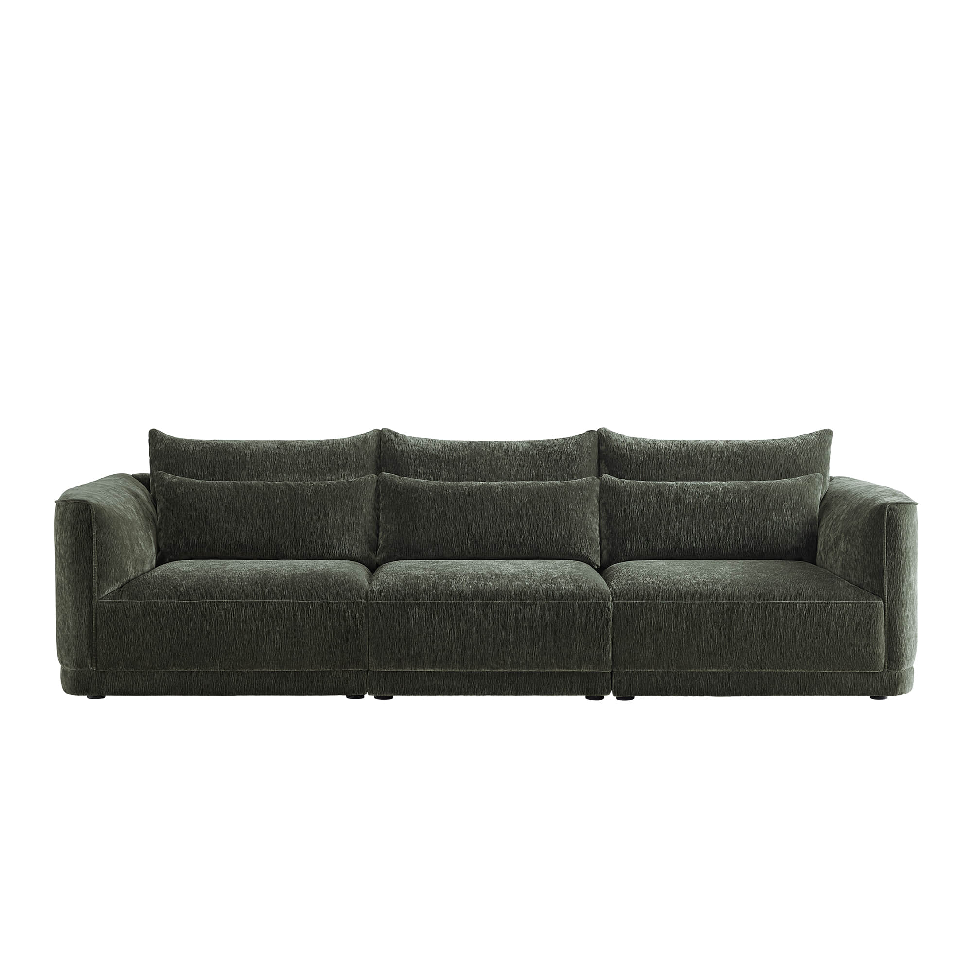 Daisy 3-Seat Modular Curved Chenille Sofa with Down-Filled Cushions - Image 13