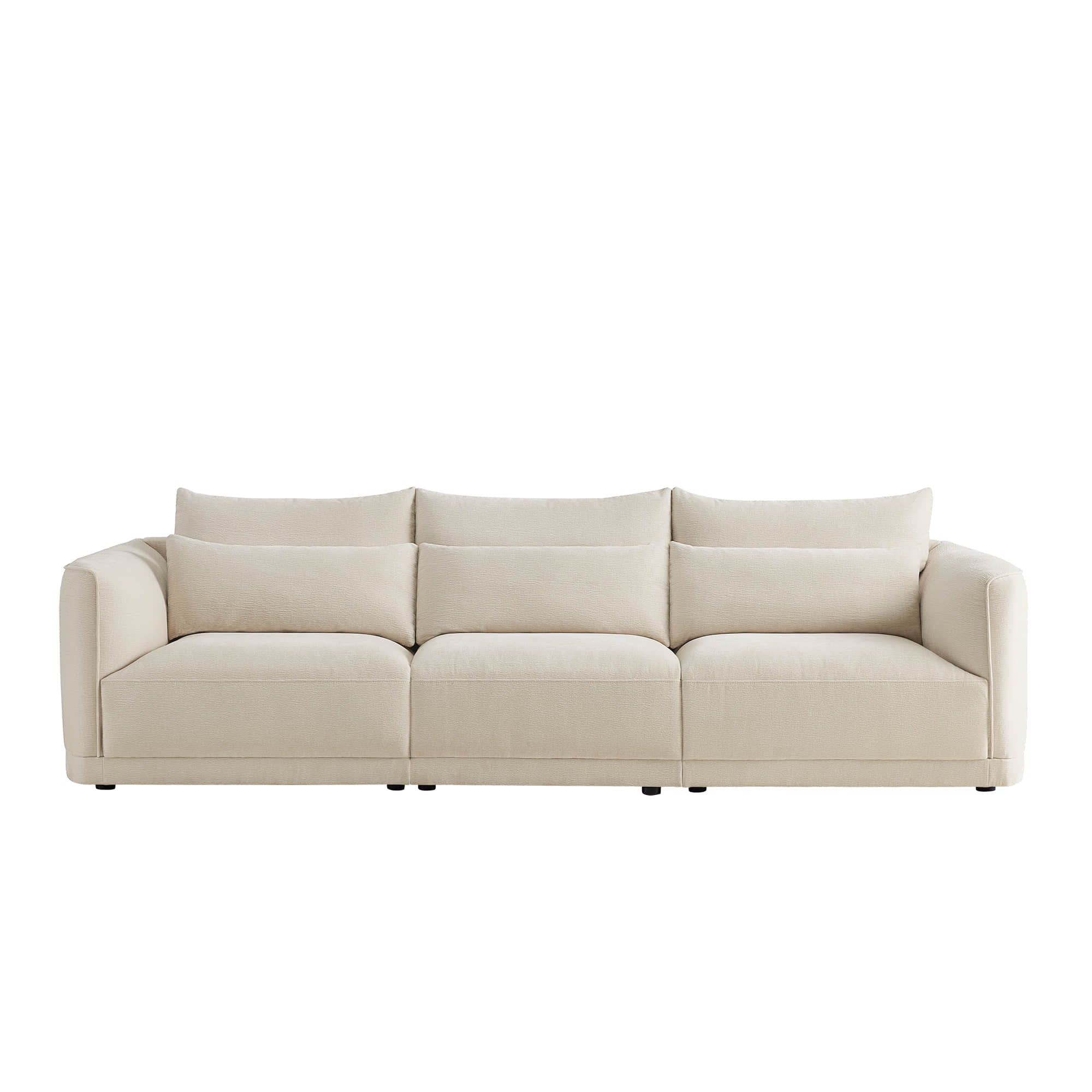 Daisy 3-Seat Modular Curved Chenille Sofa with Down-Filled Cushions - Image 8