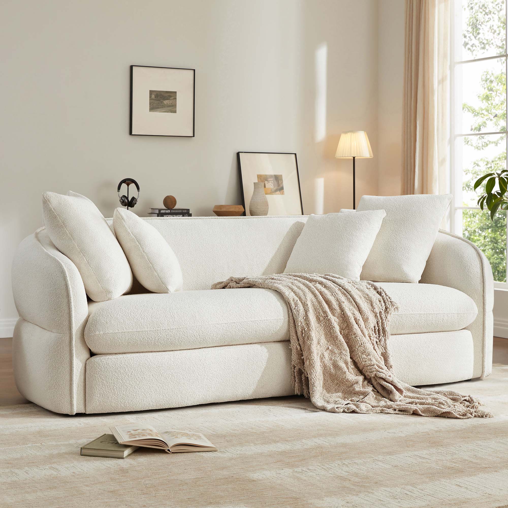 Dane Deep Seat Sofa with Tufted Sculptural Design - Image 3