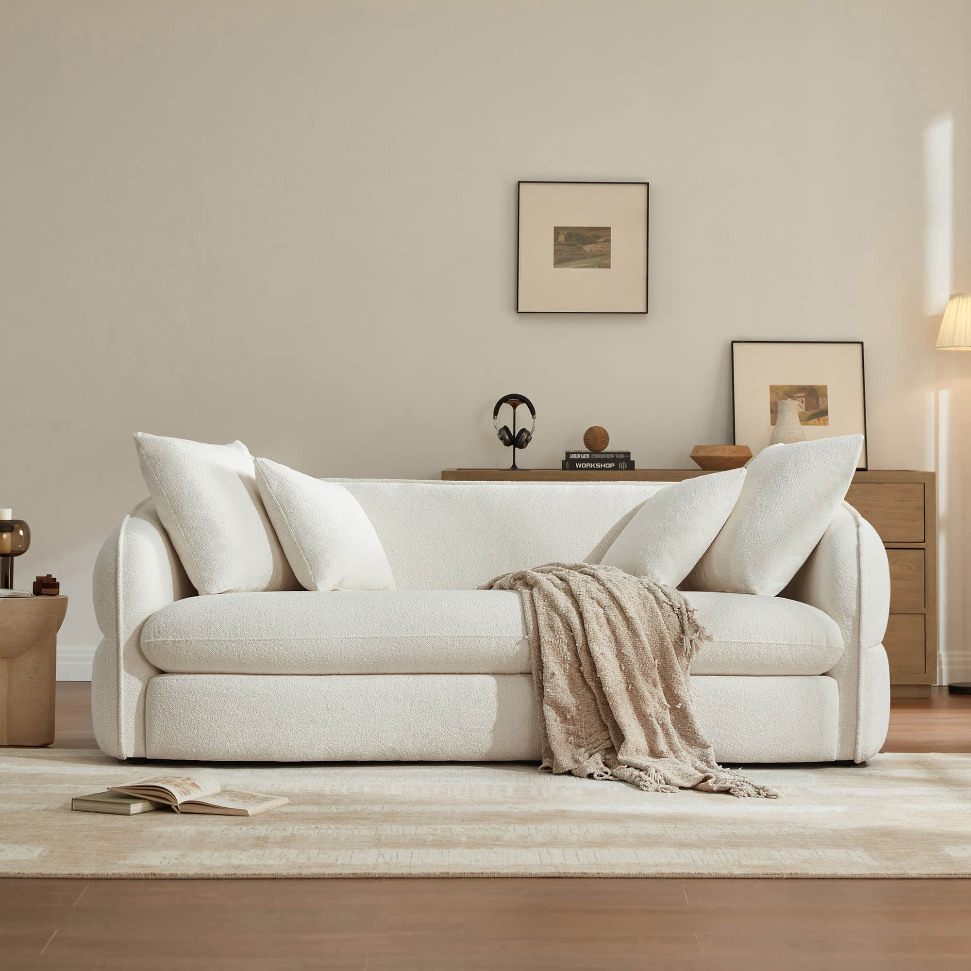 Dane Deep Seat Sofa with Tufted Sculptural Design - Image 4