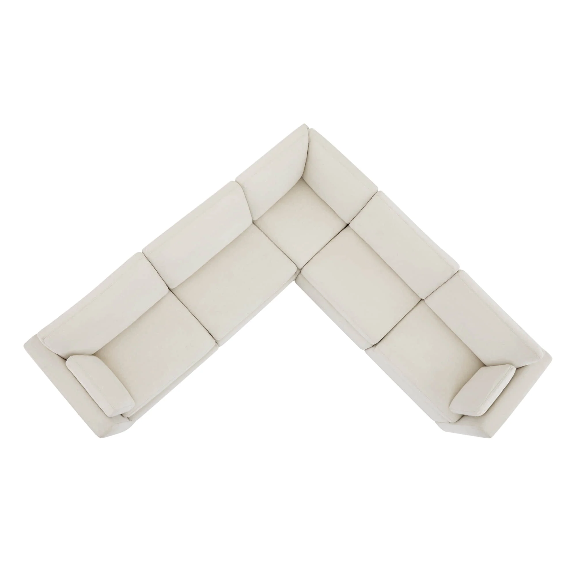 Delaney 5-Seat V Shaped Modular Sofa Chaise - Image 11