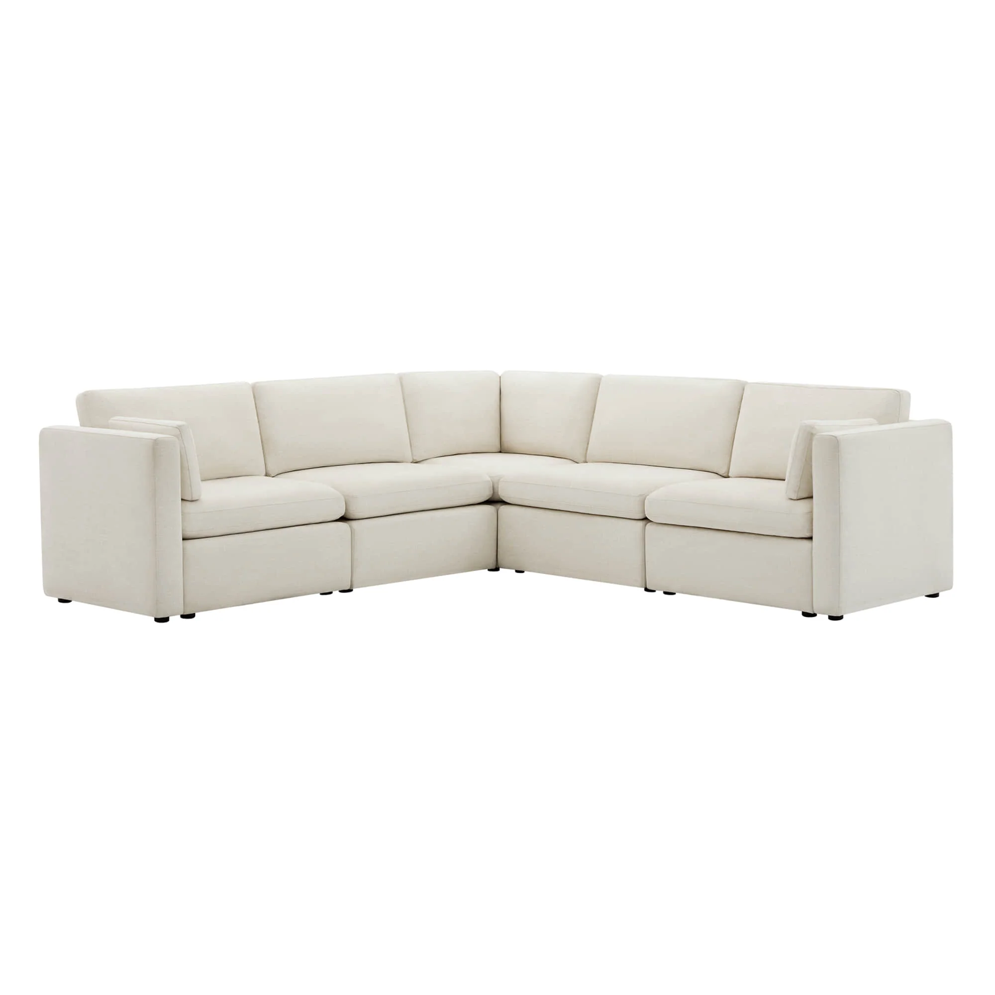 Delaney 5-Seat V Shaped Modular Sofa Chaise - Image 6
