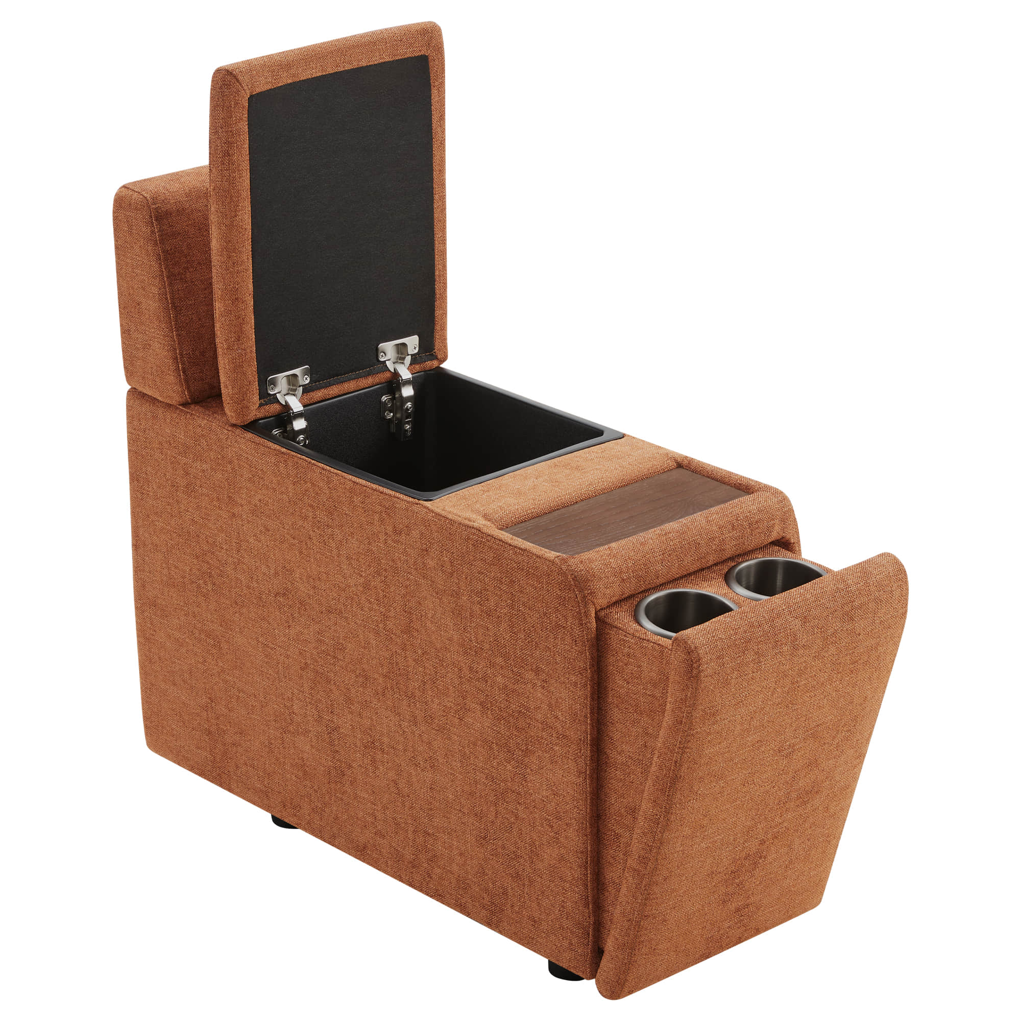 Delaney 5-Seat Modular Sofa Chaise with Storage Ottomans - Image 47