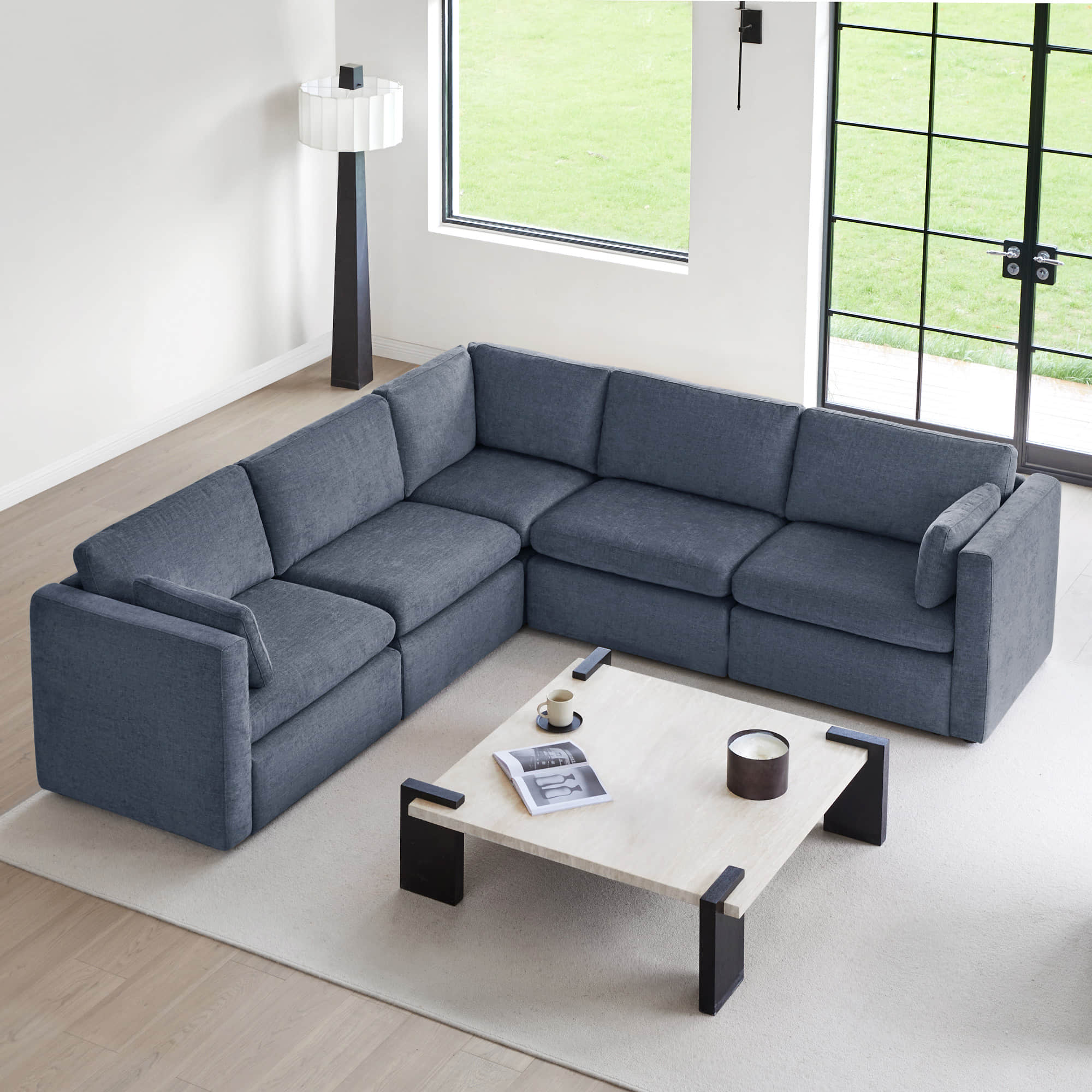 Delaney 5-Seat V Shaped Modular Sofa Chaise - Image 72