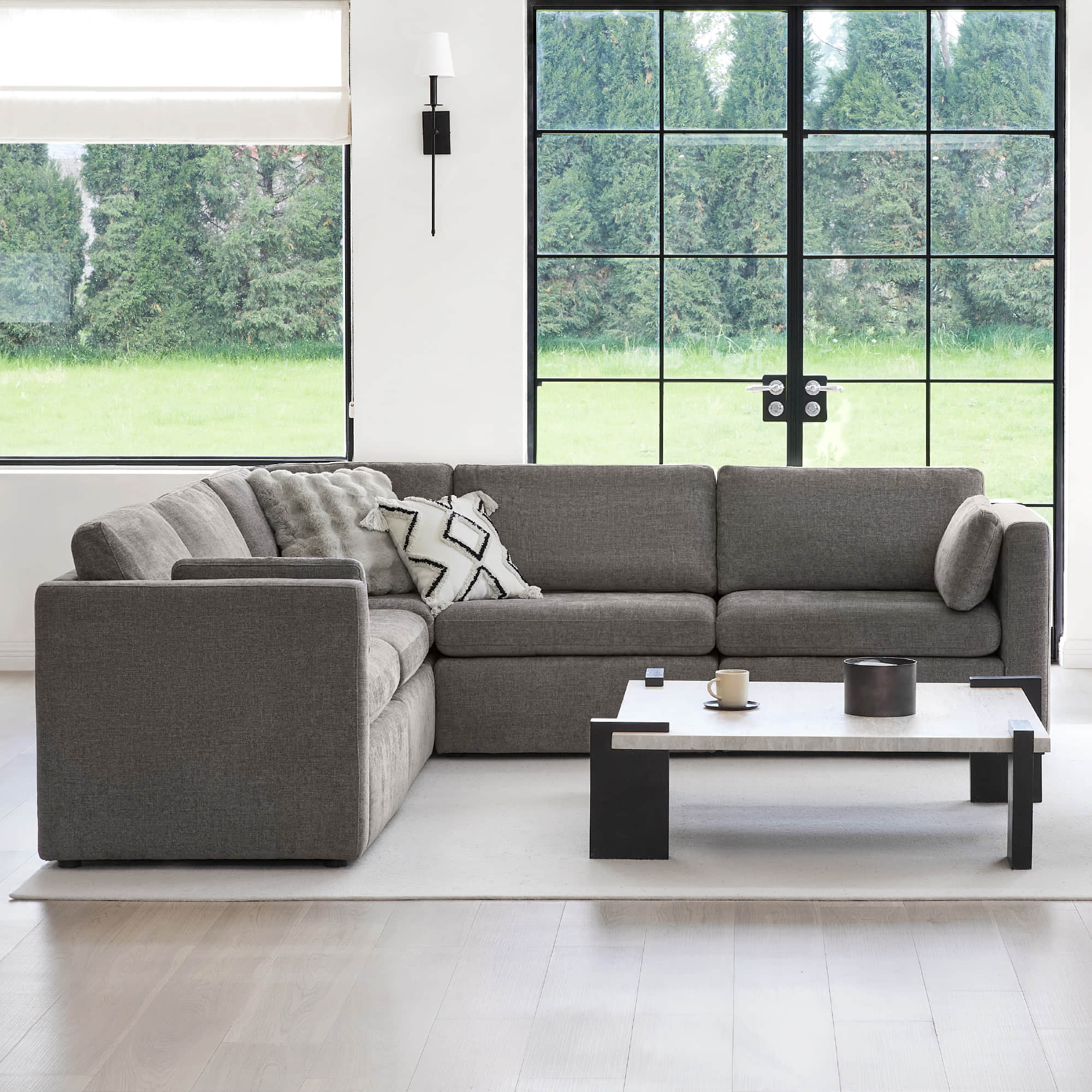 Delaney 5-Seat V Shaped Modular Sofa Chaise - Image 92