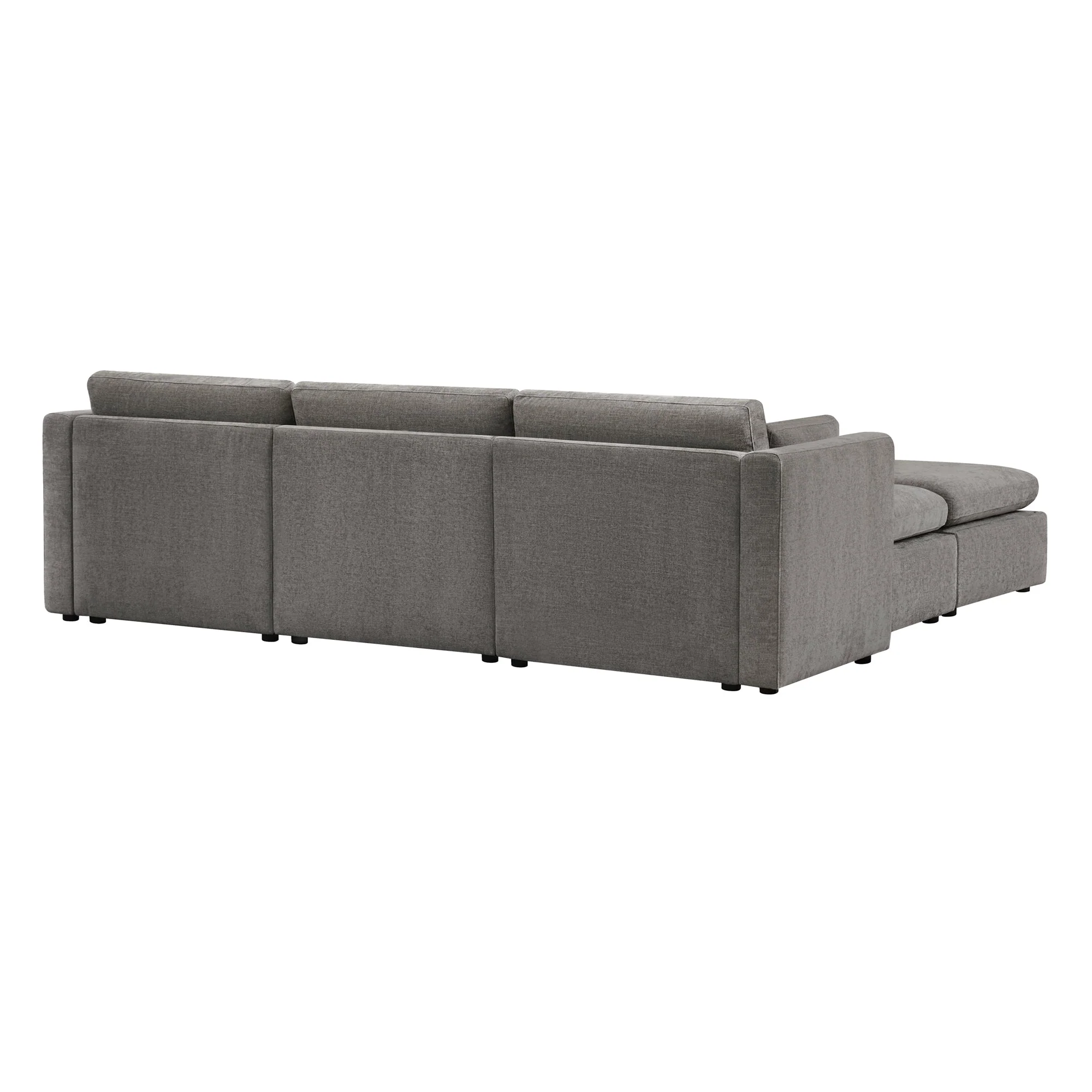 Delaney 5-Seat Modular Sofa Chaise with Storage Ottomans - Image 25