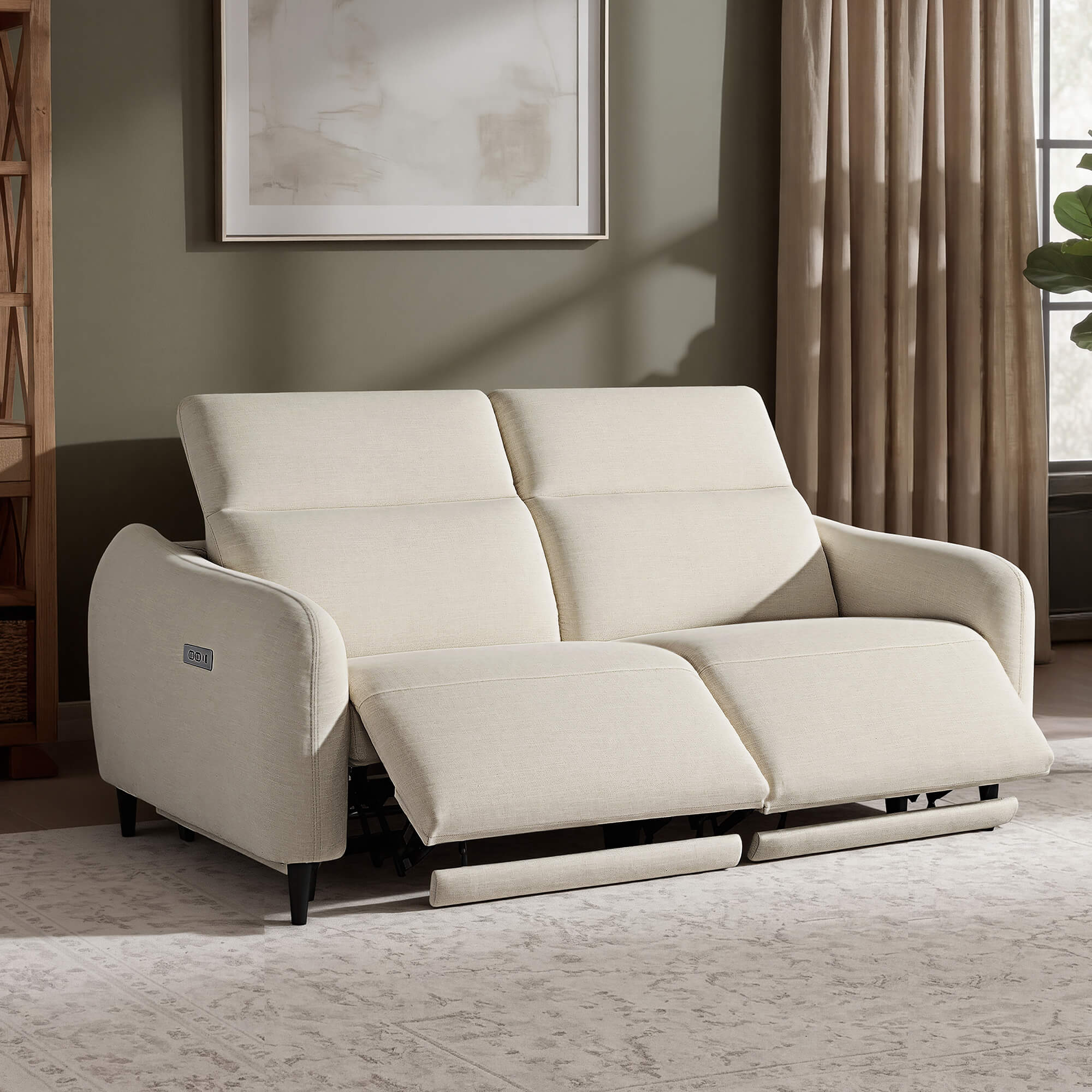 Diya Soft & Breathable 2-Seater Reclining Sofa with Power Headrest - Image 26