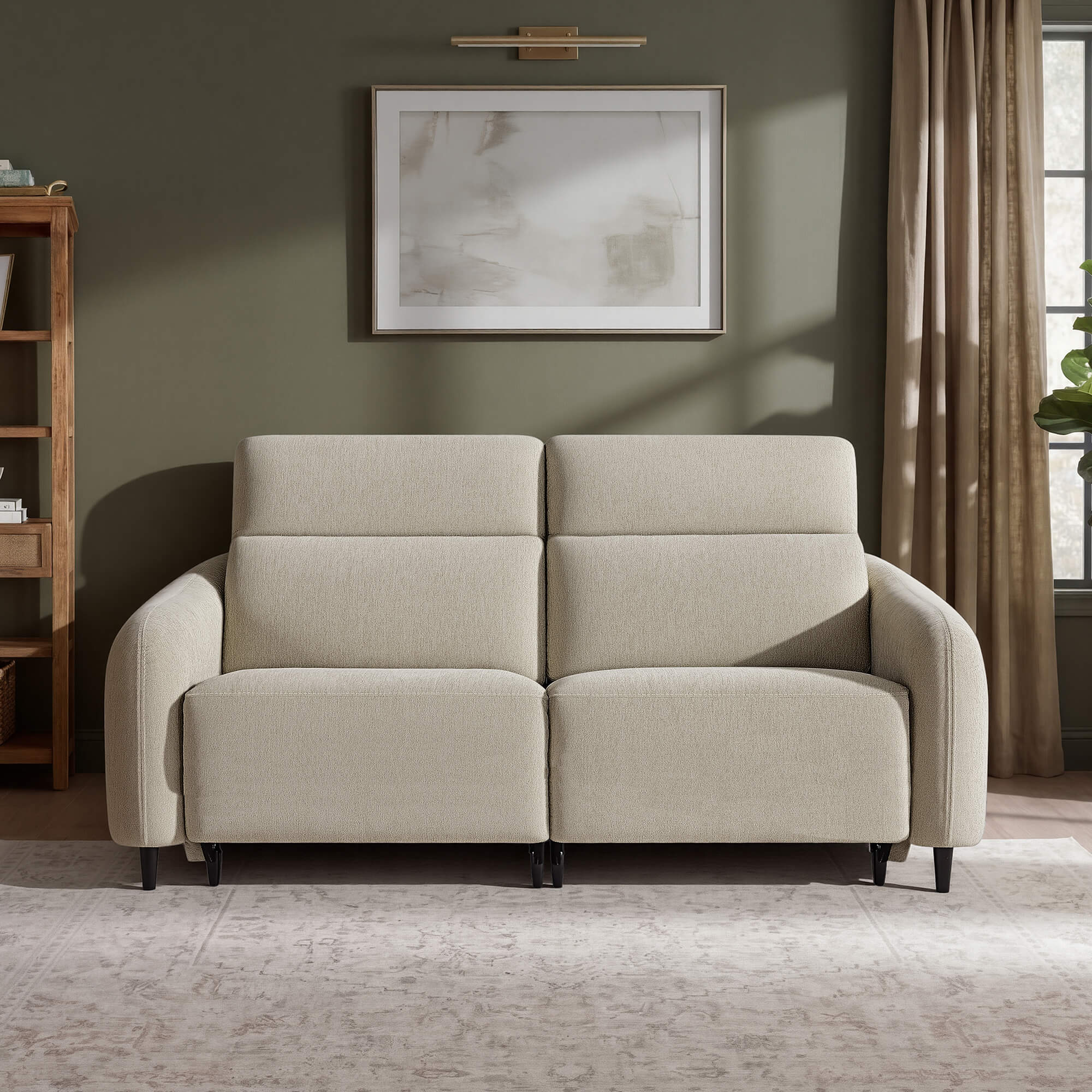 Diya Soft & Breathable 2-Seater Reclining Sofa with Power Headrest - Image 3