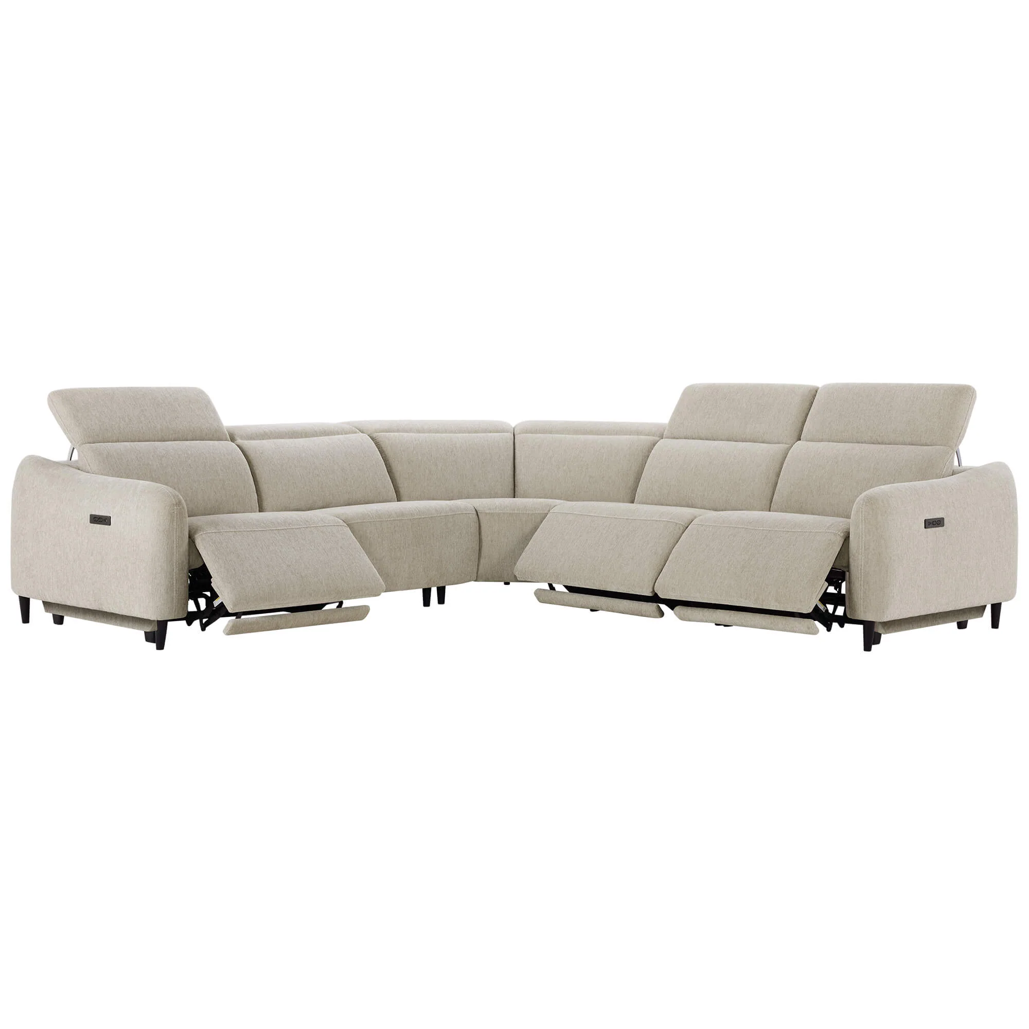 Diya Soft & Breathable 5-Seater Reclining Sofa with Power Headrest - Image 6