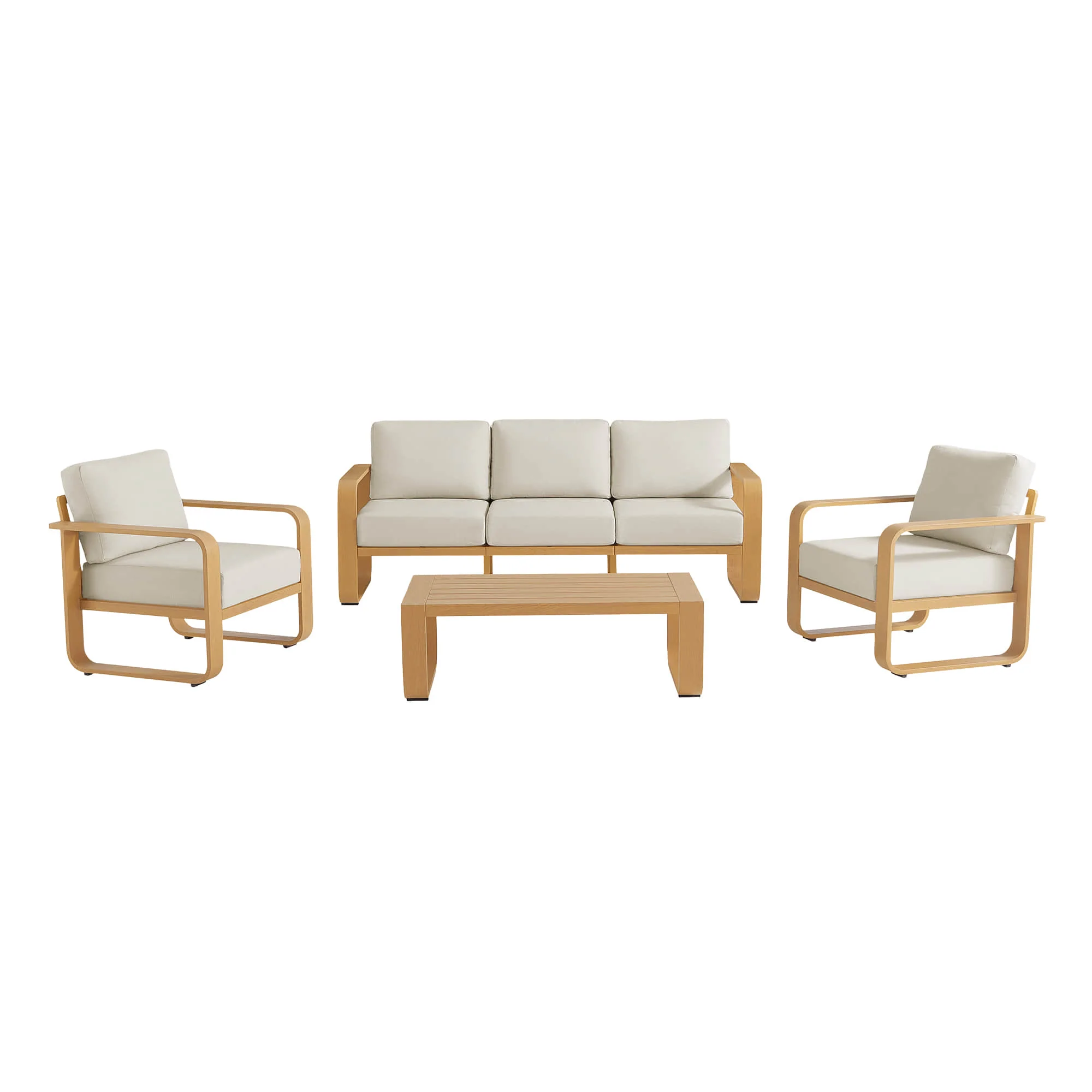 Dylan Modern 4-Piece Outdoor Patio Sofa Set - Image 61