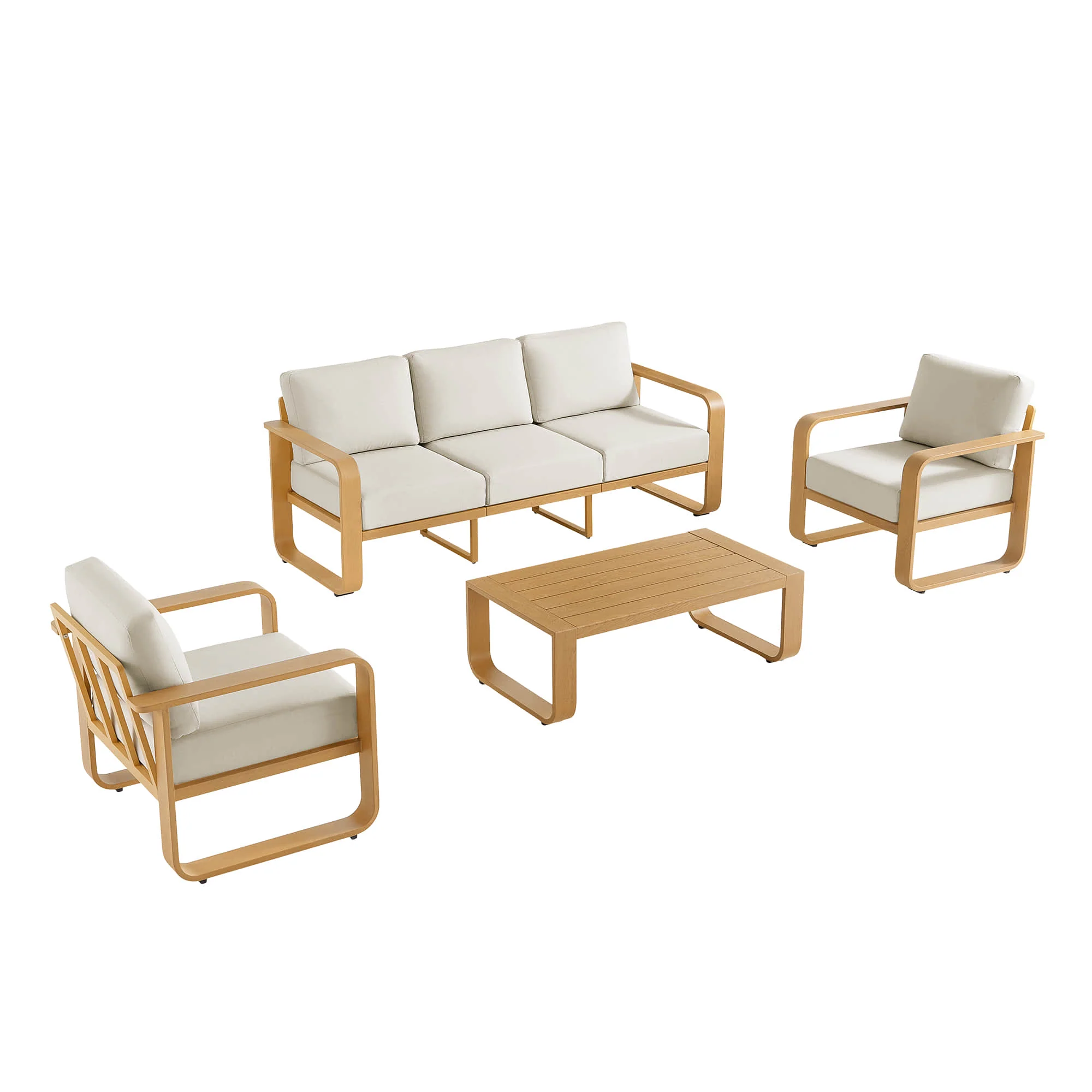 Dylan Modern 4-Piece Outdoor Patio Sofa Set - Image 63