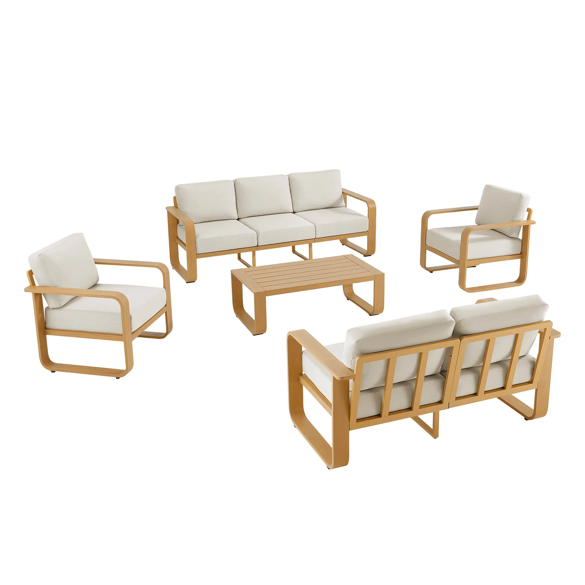Dylan Modern 5-Piece Outdoor Patio Sofa Set - Image 6