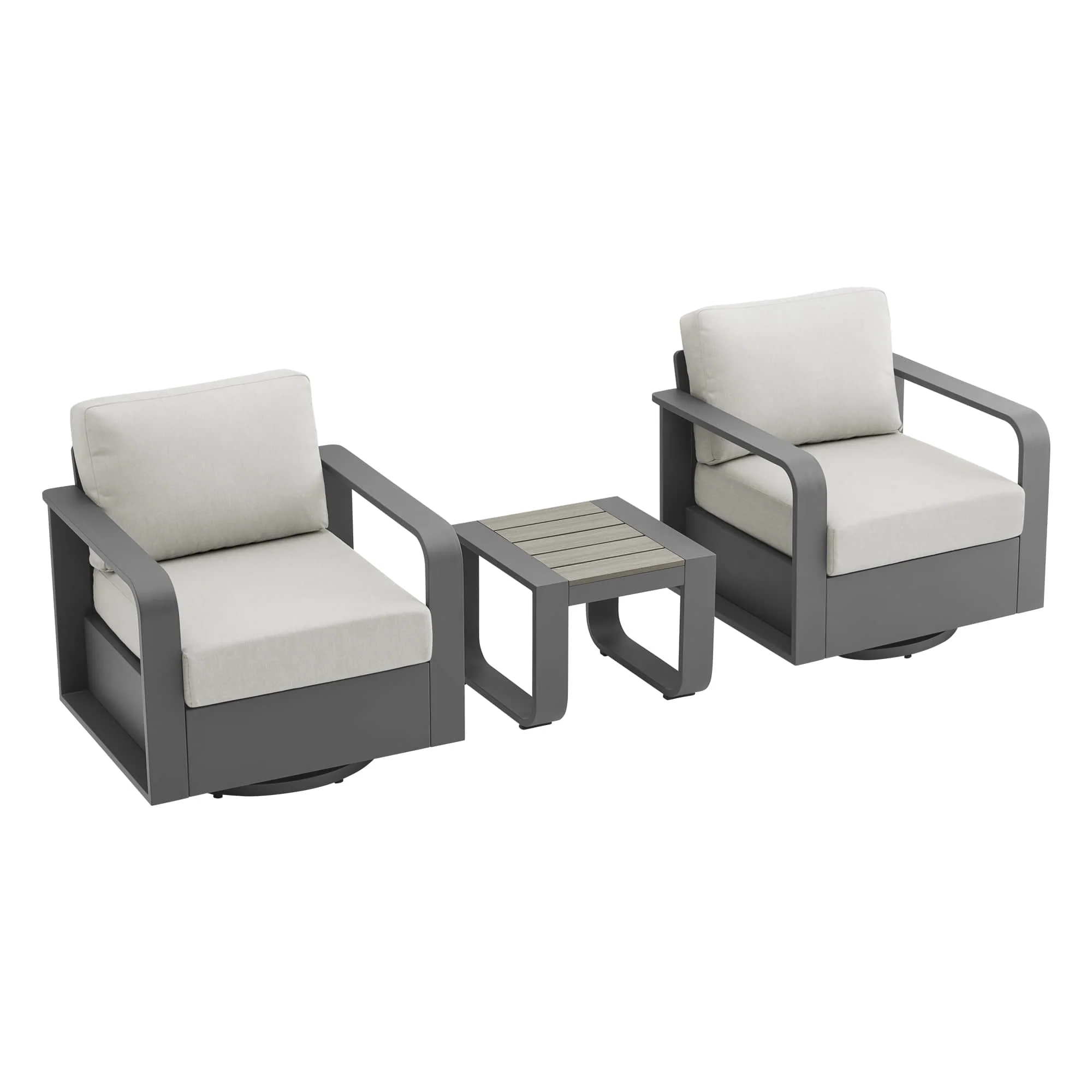 Dylan Modern Outdoor Swivel Patio Bistro Set - Image 23
