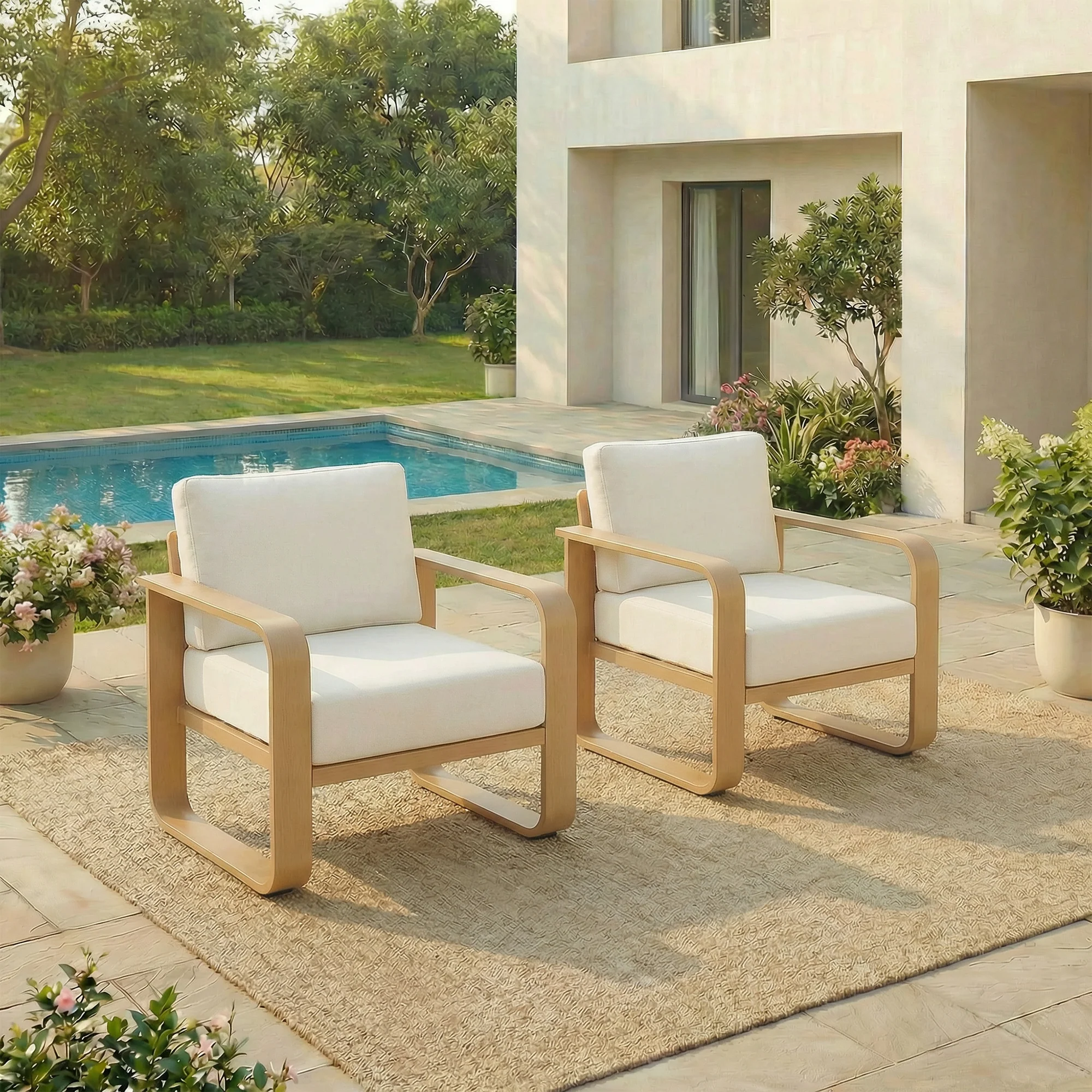 Dylan Modern Outdoor Patio Armchair - Image 4