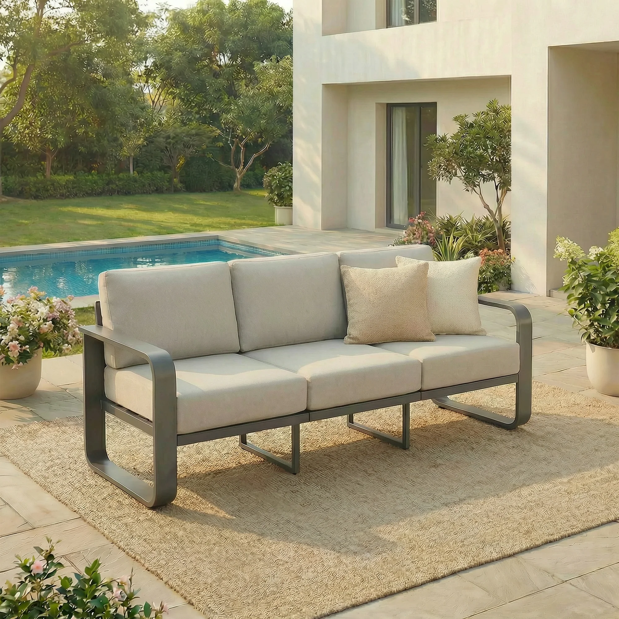 Dylan Modern Outdoor Patio Sofa - Image 3