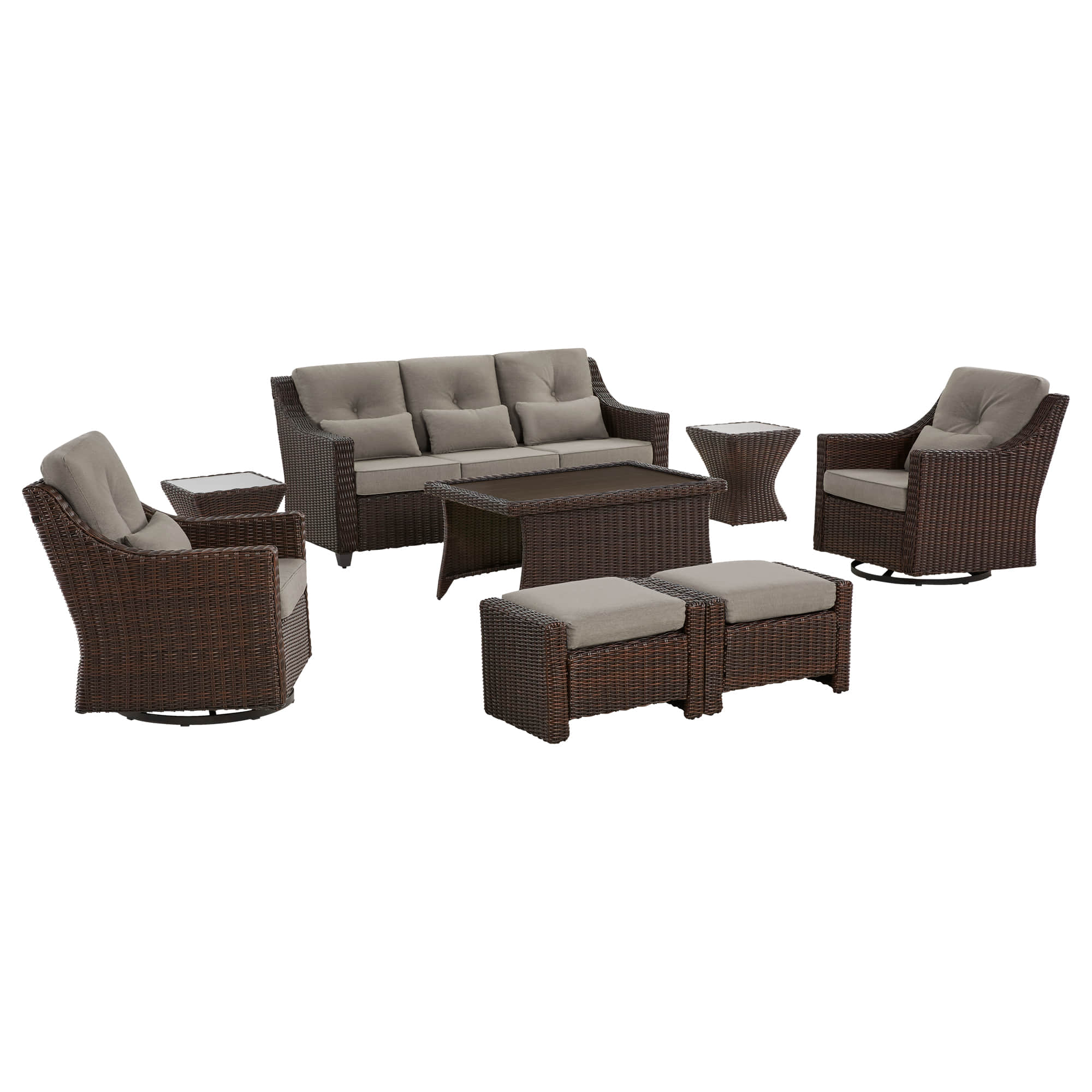 Elara Outdoor Rattan Sofa Set - 5 Seats - Image 21