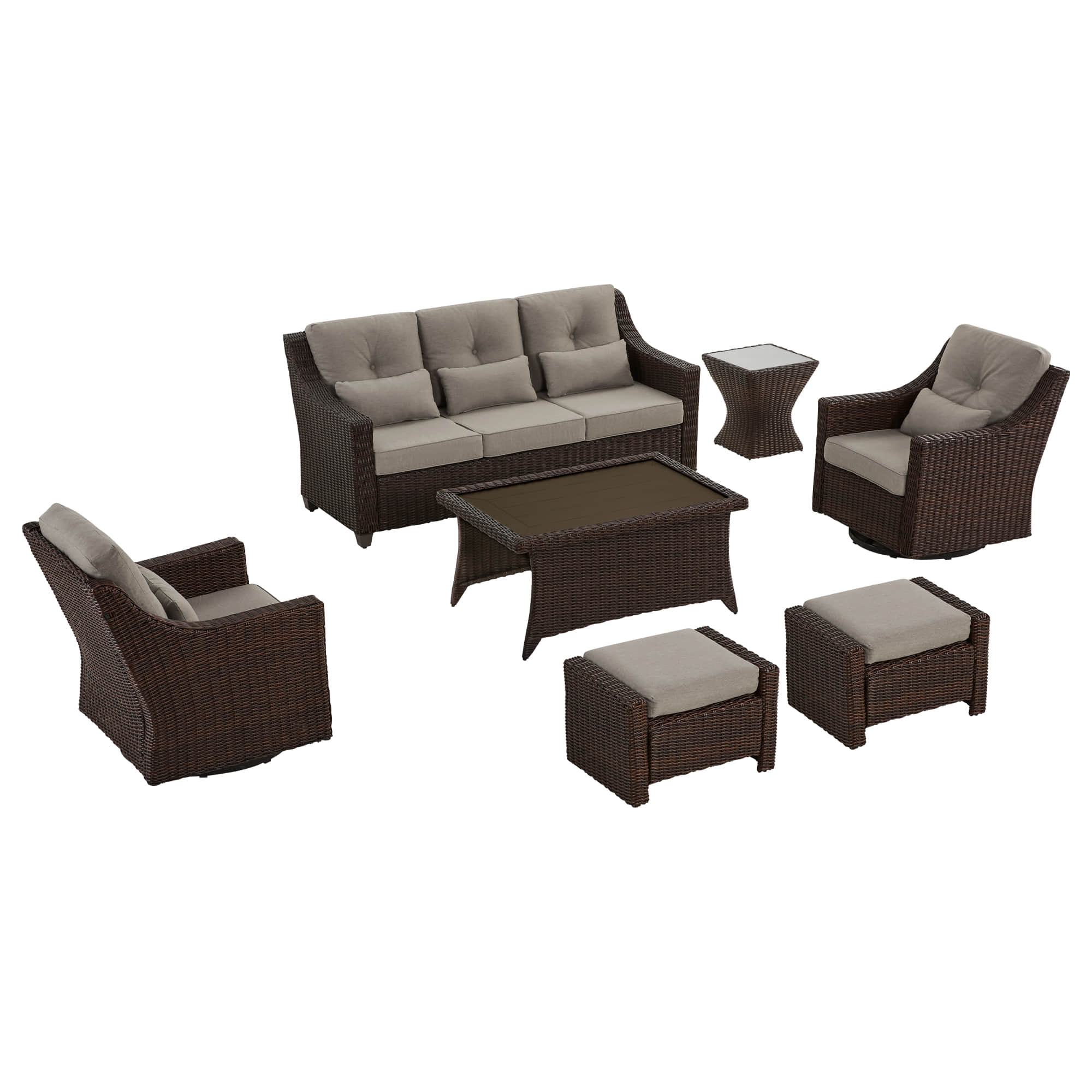 Elara Outdoor Rattan Sofa Set - 5 Seats - Image 24