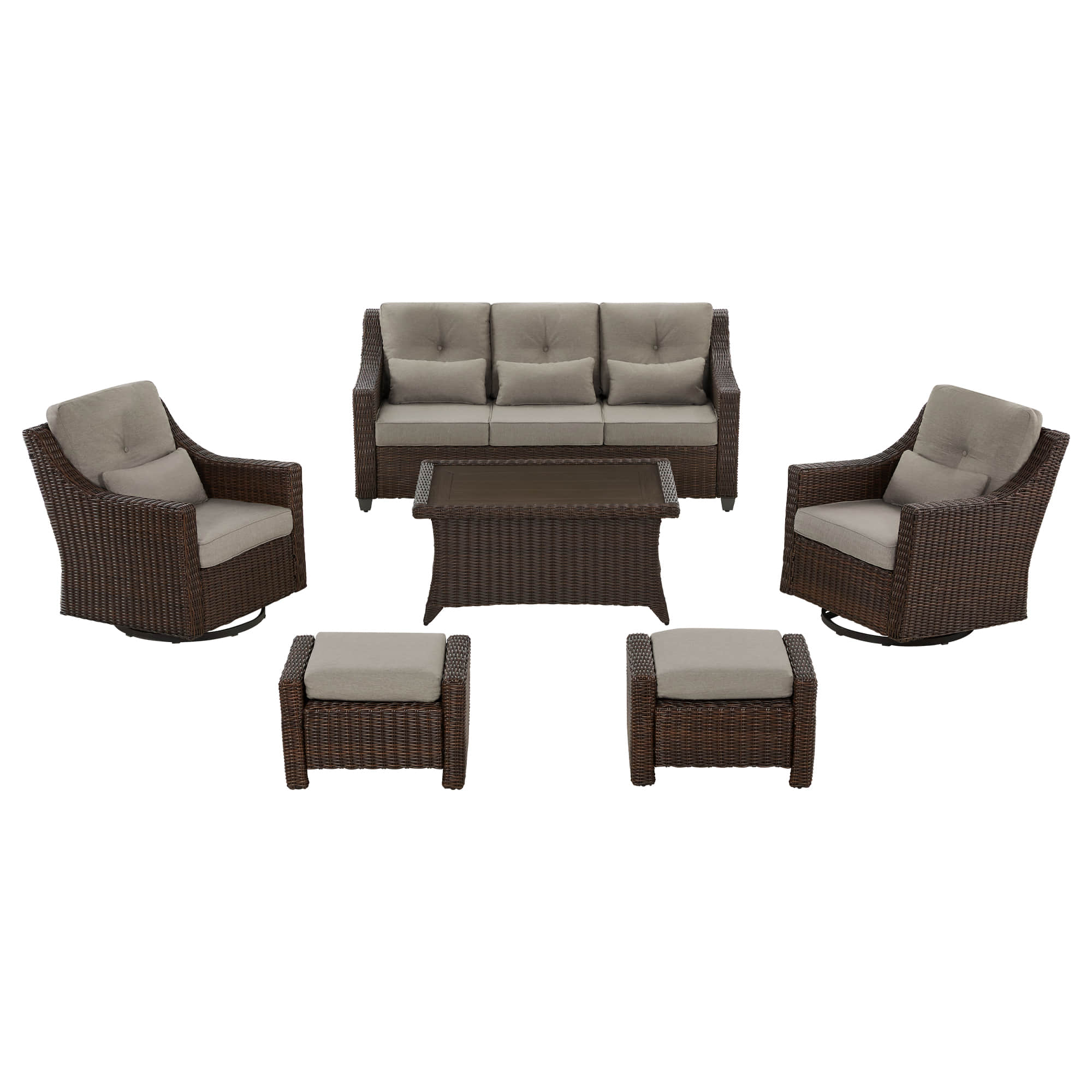 Elara Outdoor Rattan Sofa Set - 5 Seats - Image 25