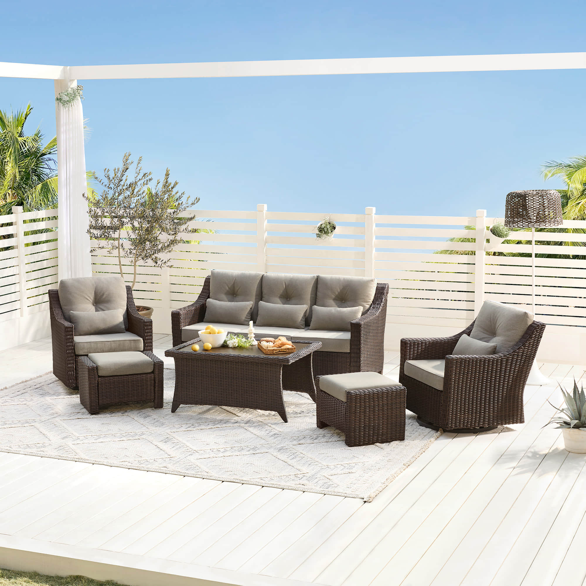 Elara Outdoor Rattan Sofa Set - 5 Seats - Image 5