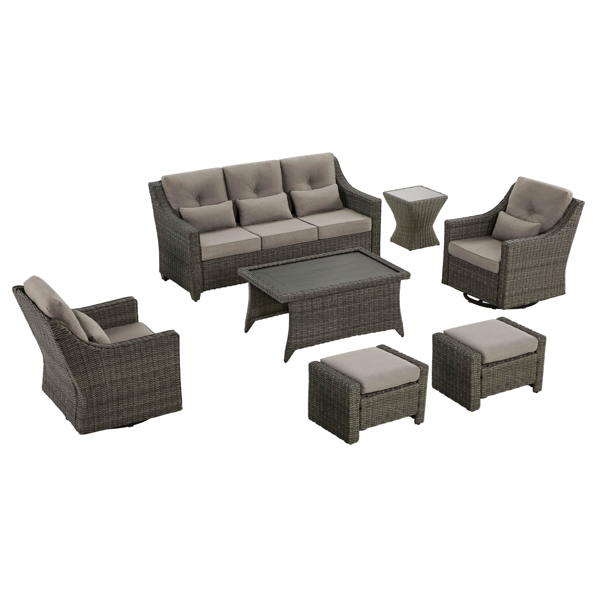 Elara Outdoor Rattan Sofa Set - 5 Seats - Image 75