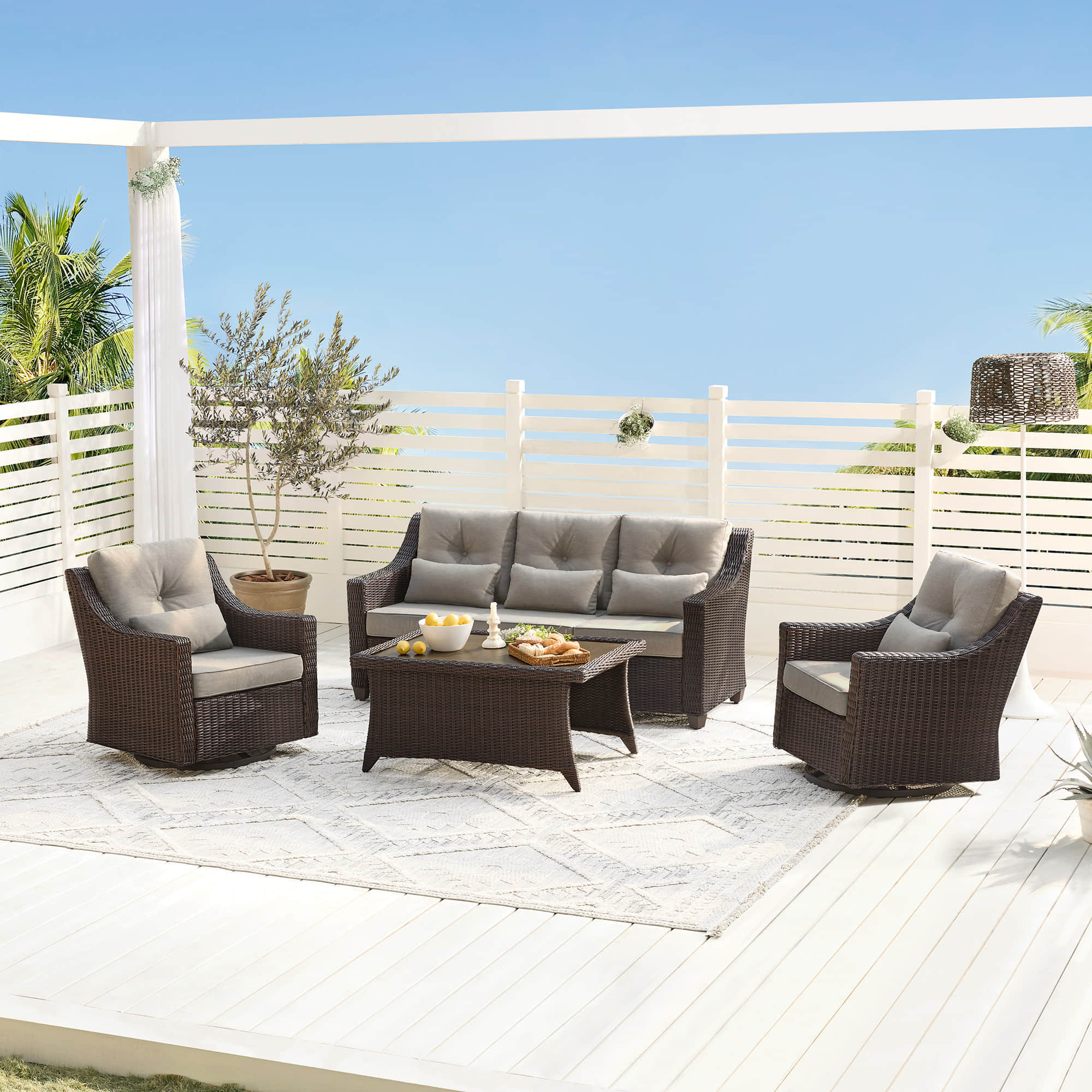 Elara Outdoor Rattan Sofa Set - 5 Seats - Image 8