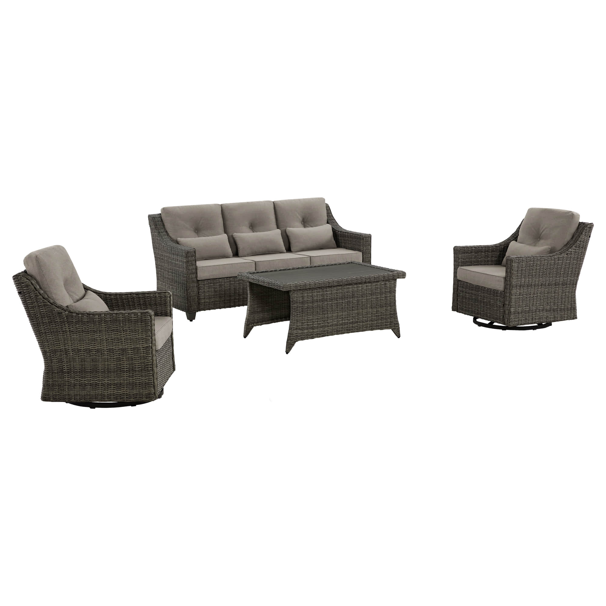 Elara Outdoor Rattan Sofa Set - 5 Seats - Image 80