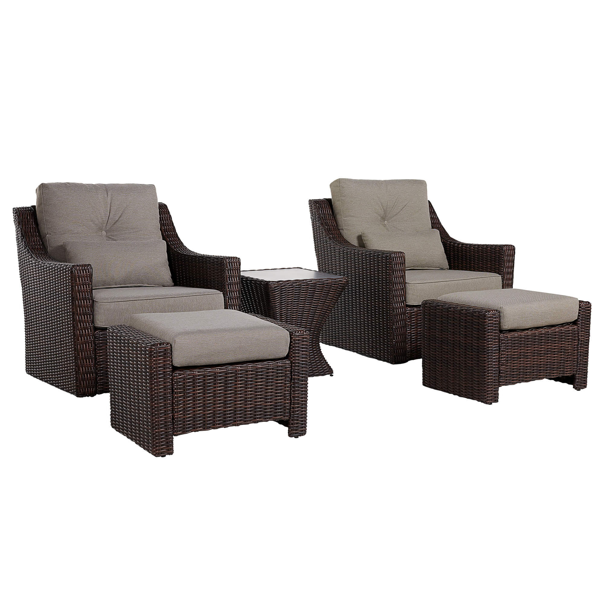 Elara Rattan Outdoor 5-Piece Patio Set - Image 11