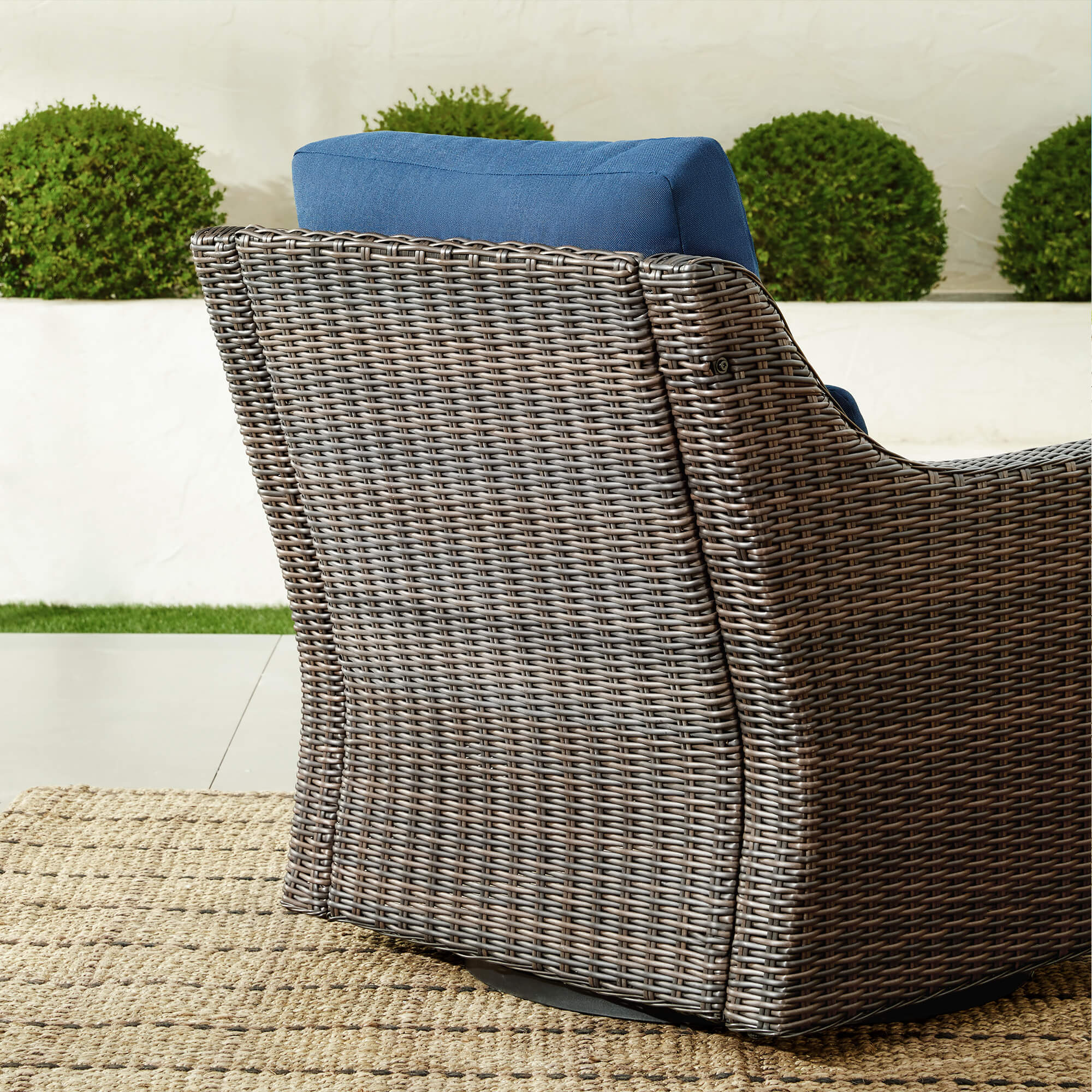 Elara Rattan Outdoor Rocking Swivel Accent Chair - Image 34