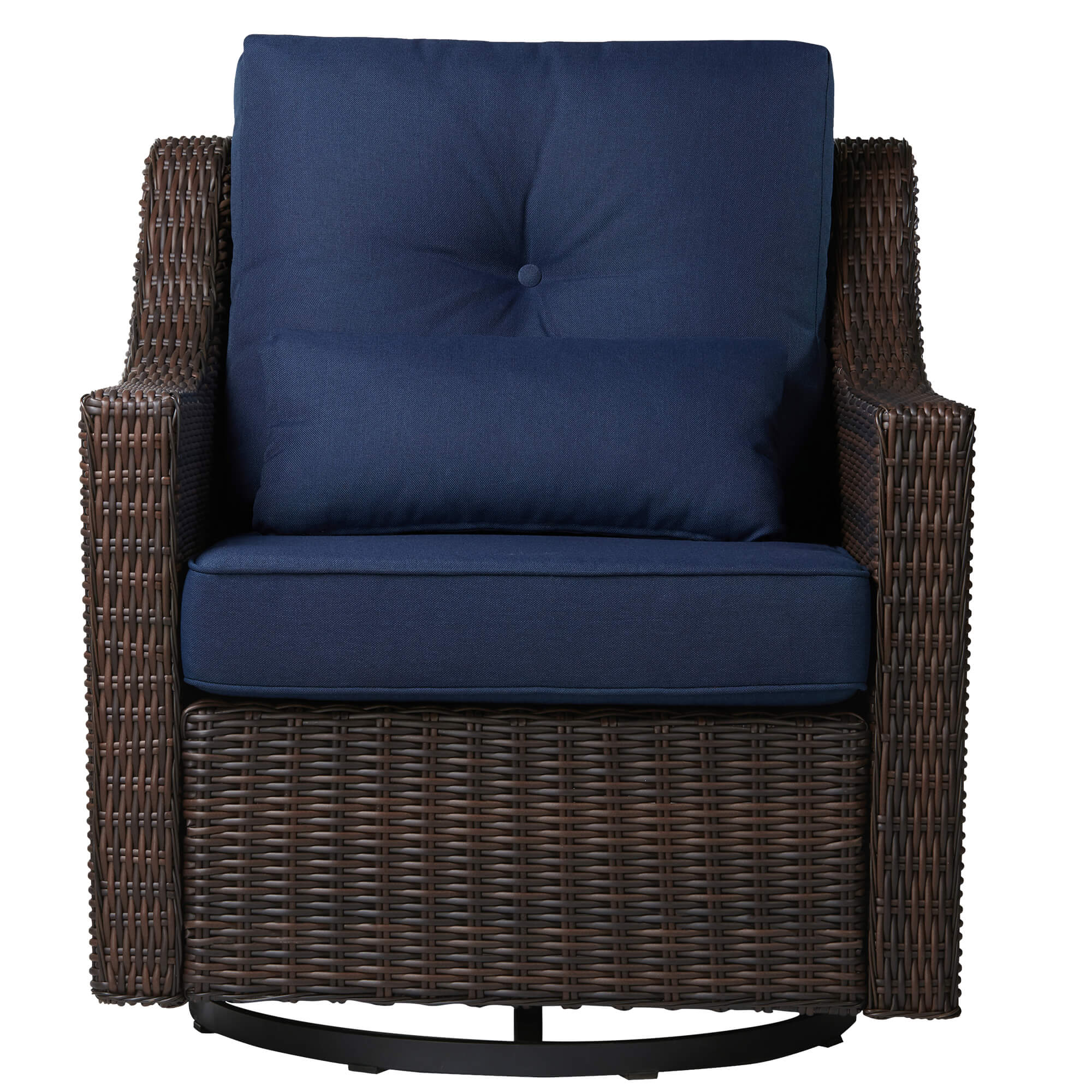 Elara Rattan Outdoor Rocking Swivel Accent Chair - Image 5