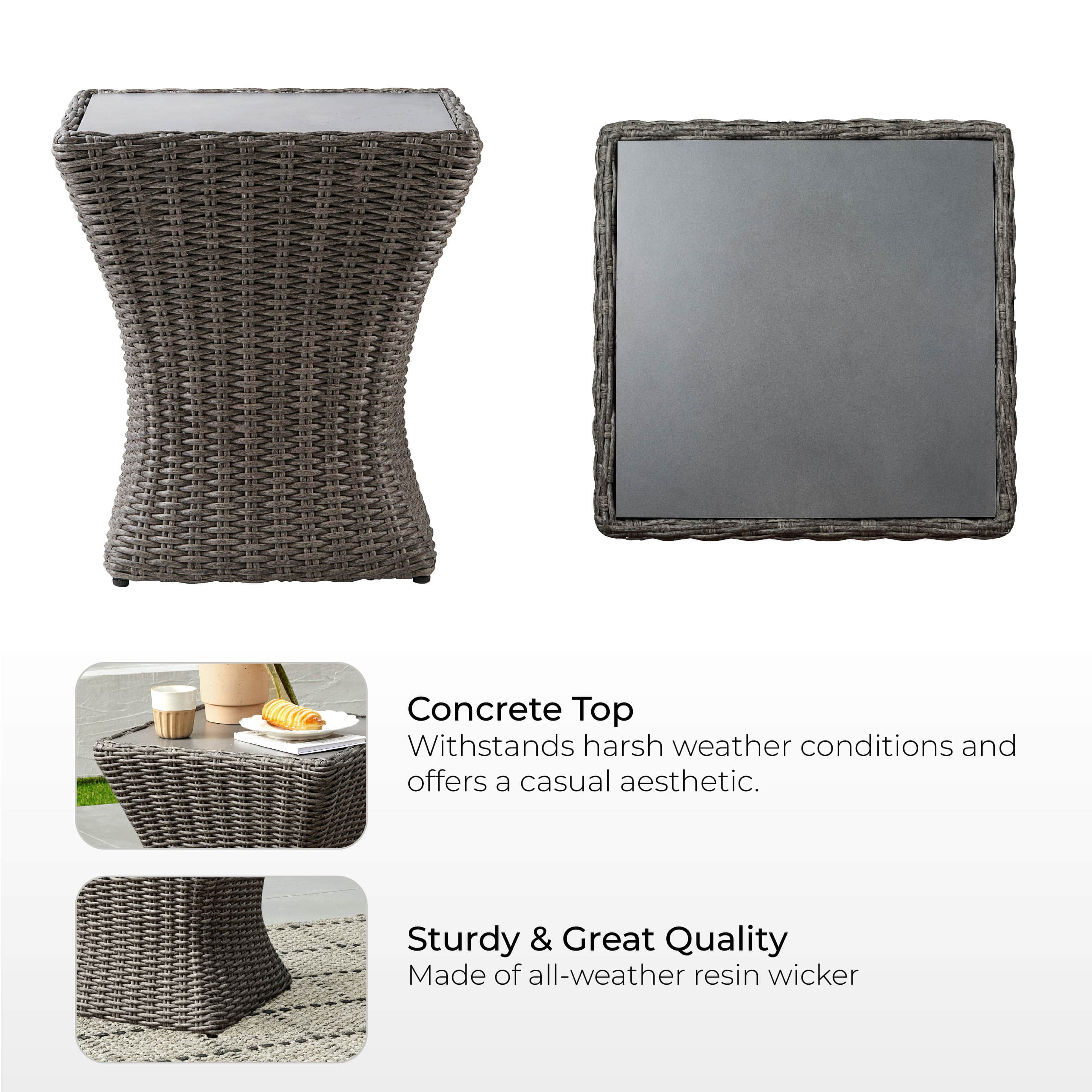 Elara Rattan Outdoor Side Table - Image 13