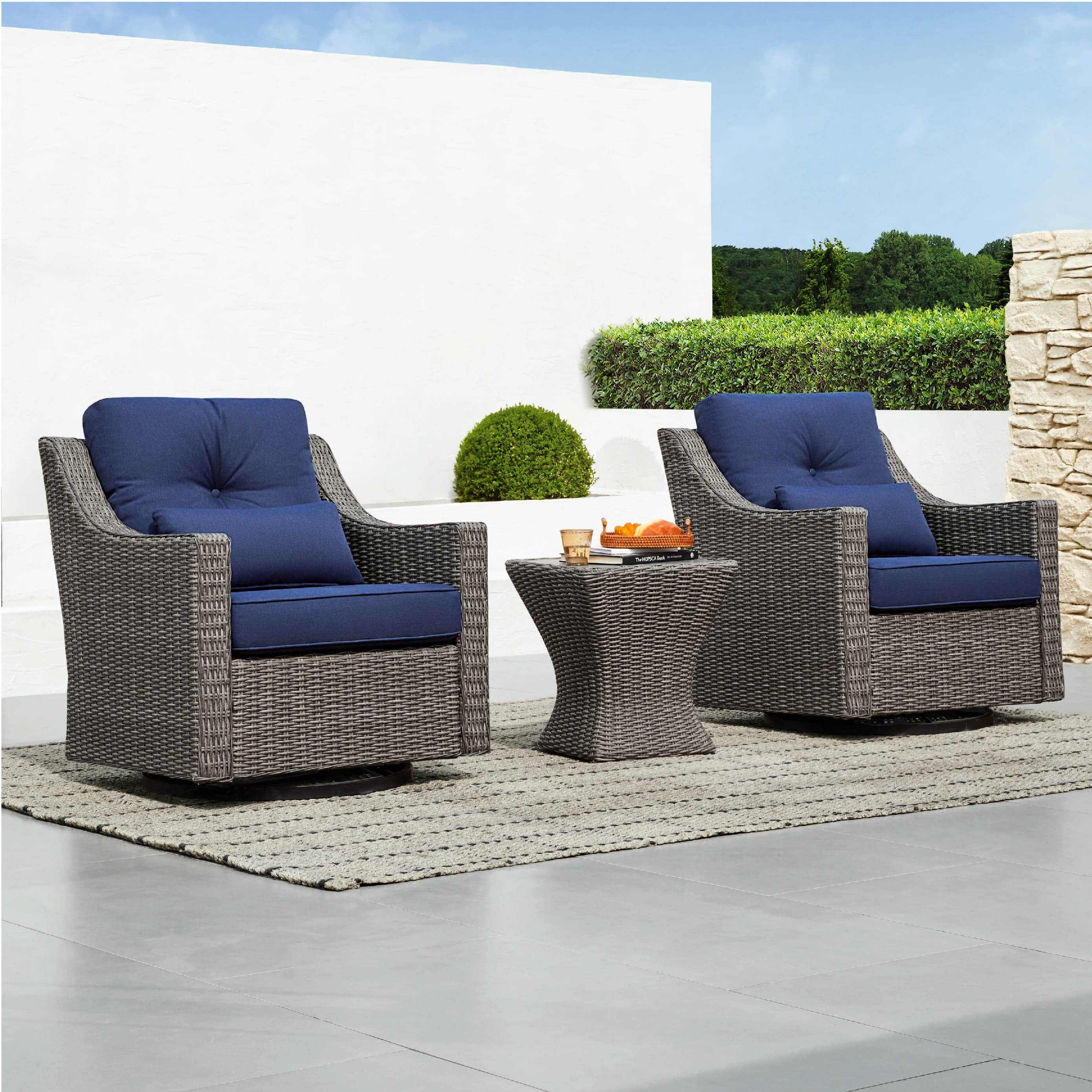 Elara Rattan Outdoor Side Table - Image 16