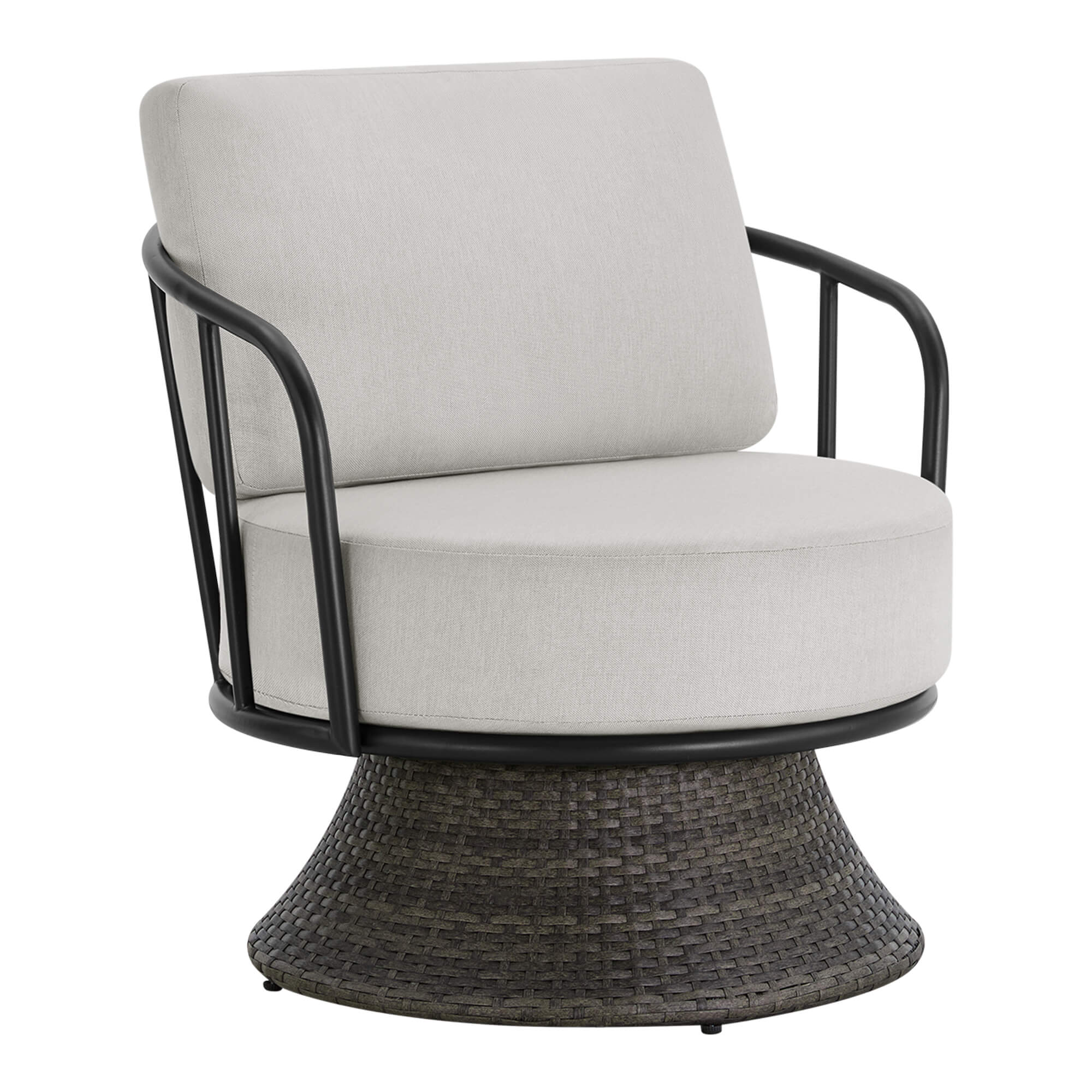 Ellie Rattan Woven Base Outdoor Swivel Bistro Set - Image 10