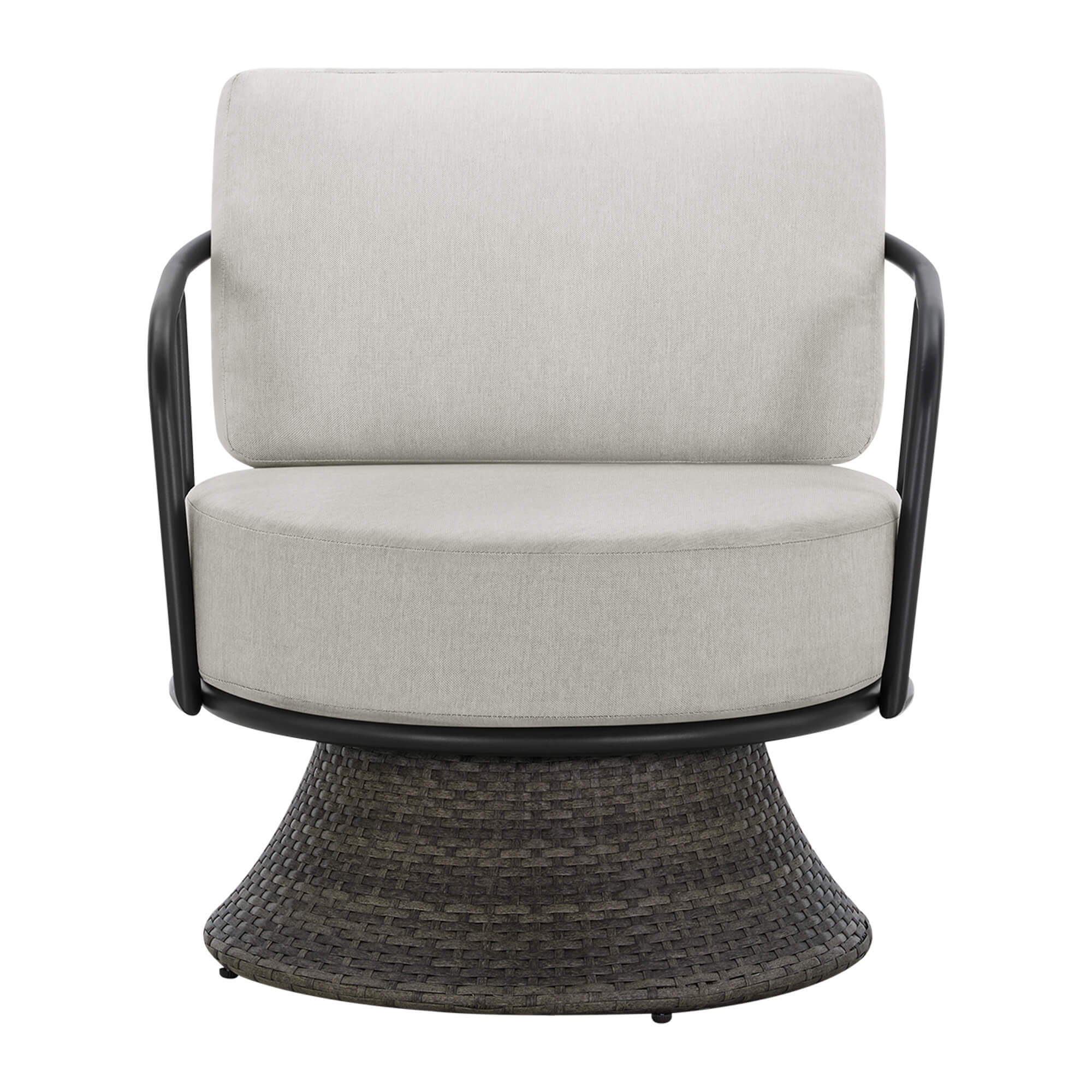 Ellie Rattan Woven Base Outdoor Swivel Bistro Set - Image 7
