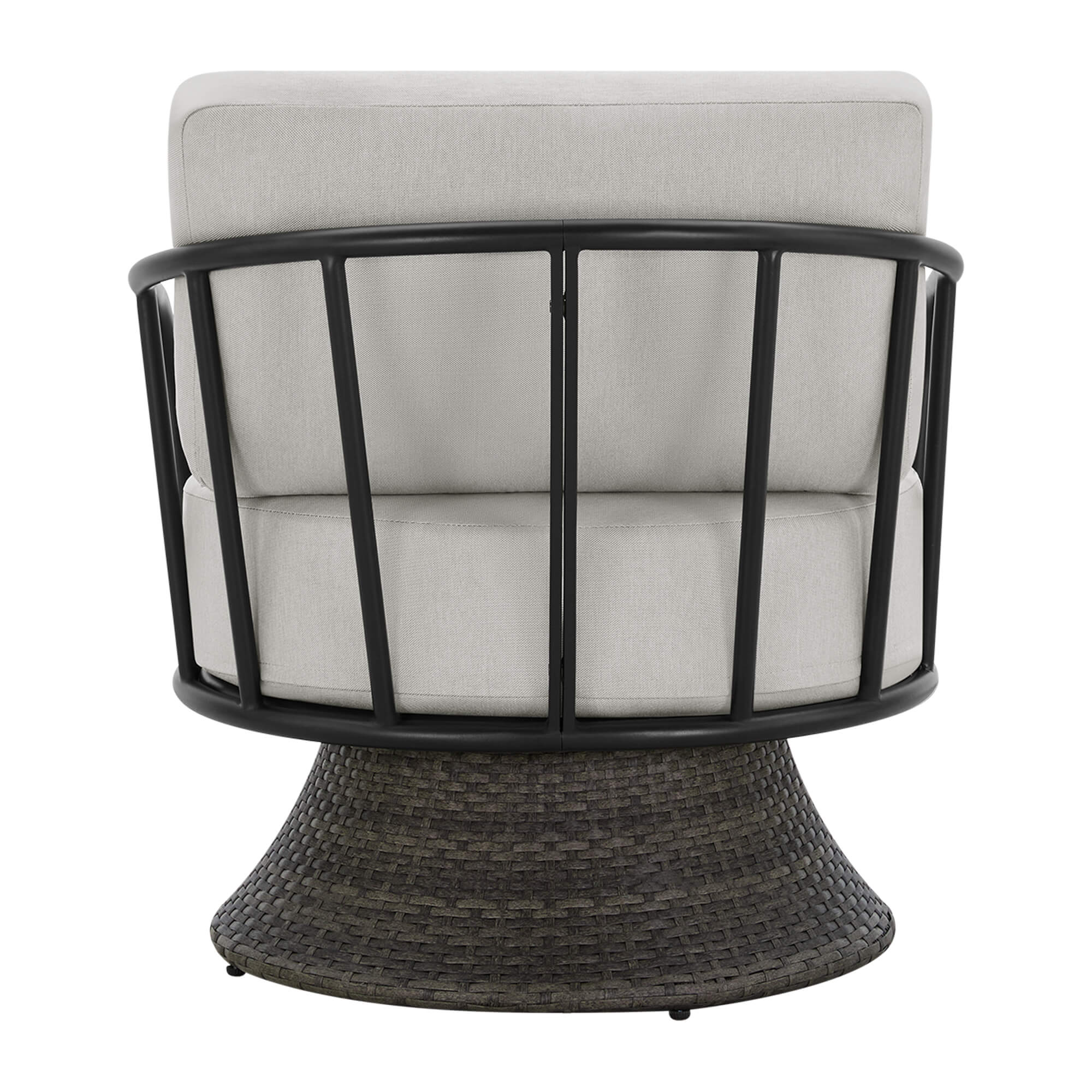 Ellie Rattan Woven Base Outdoor Swivel Bistro Set - Image 9