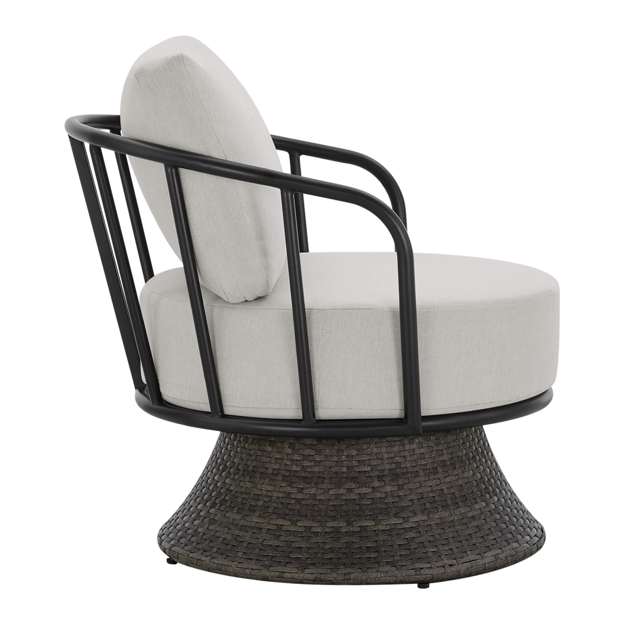 Ellie Rattan Woven Base Outdoor Swivel Chair (Set of 2） - Image 12