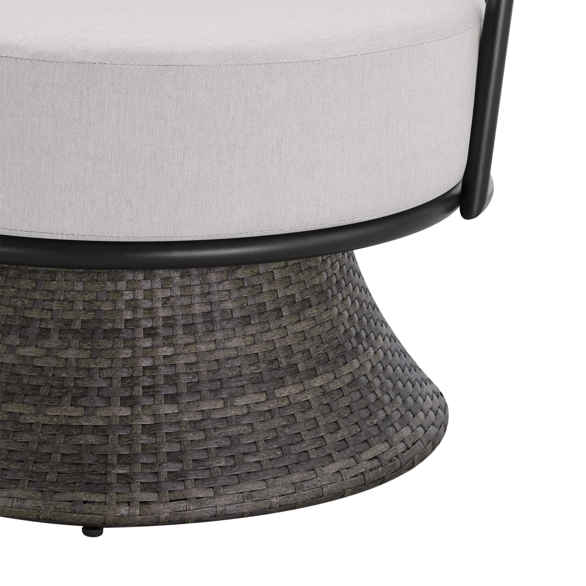 Ellie Rattan Woven Base Outdoor Swivel Chair (Set of 2） - Image 9