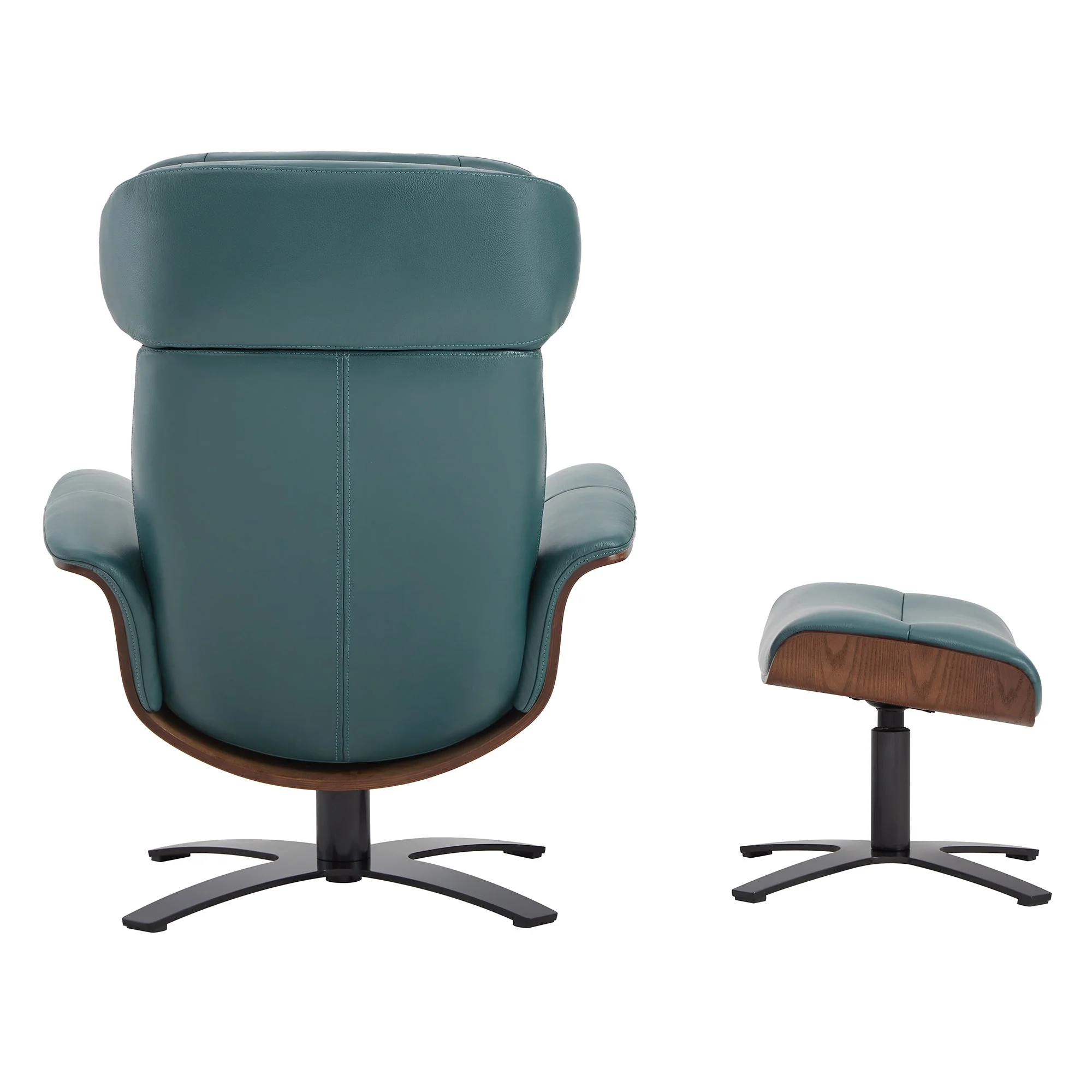 Elvin Genuine Leather Recliner Lounge Chair & Ottoman - Image 17