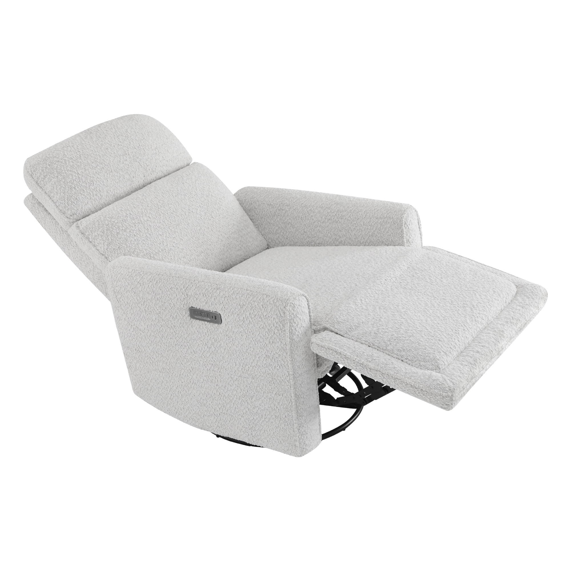 Elysian Power Swivel Nursery Glider Recliner with Adjustable Headrest - Image 9